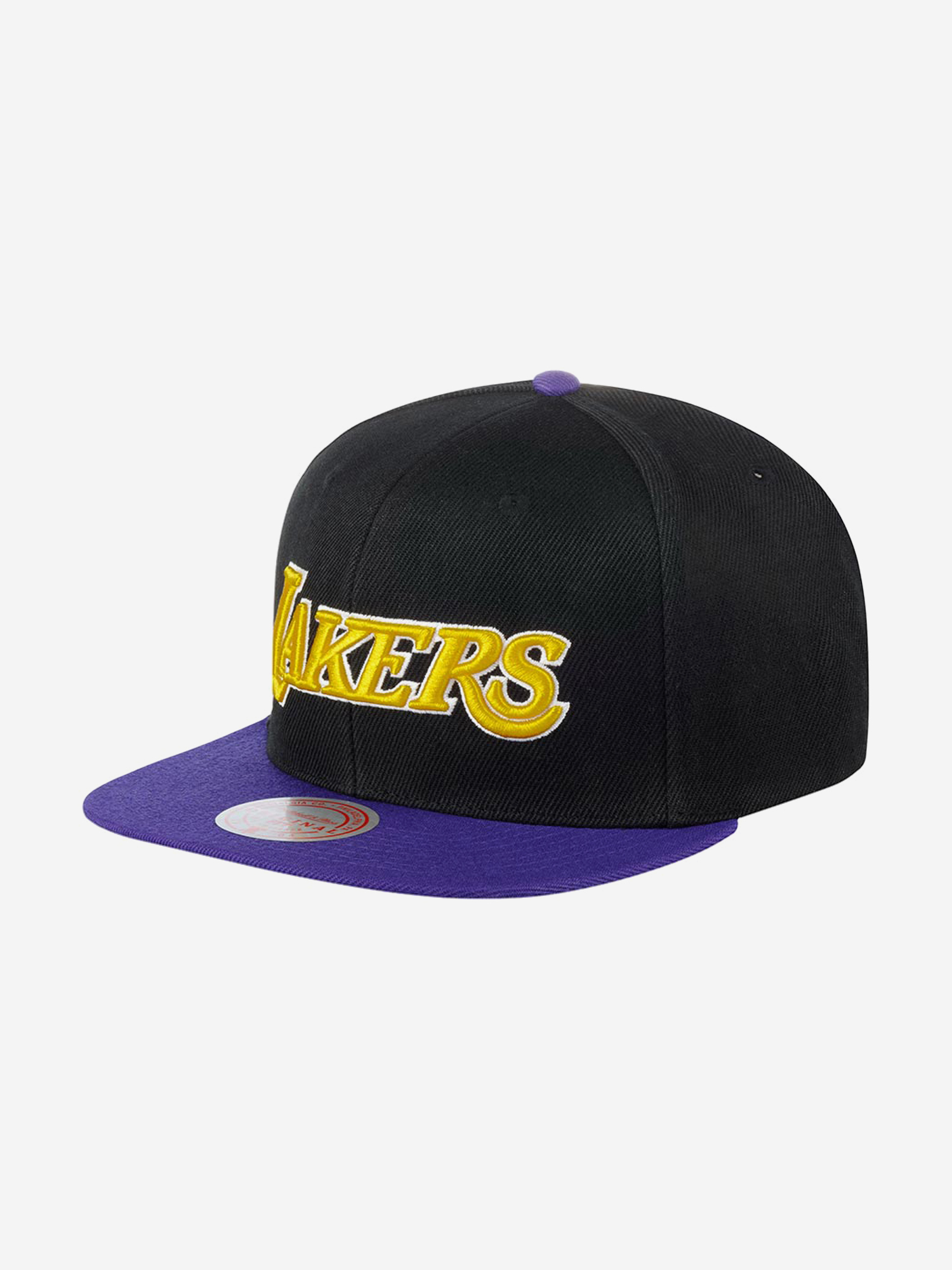 Бейсболка с прямым козырьком MITCHELL NESS 6HSSJS19078-LALBKPR Los Angeles Lakers NBA (черный), Черный бейсболка mitchell ness 6hssfh21hw002 lalbkpr los angeles lakers nba