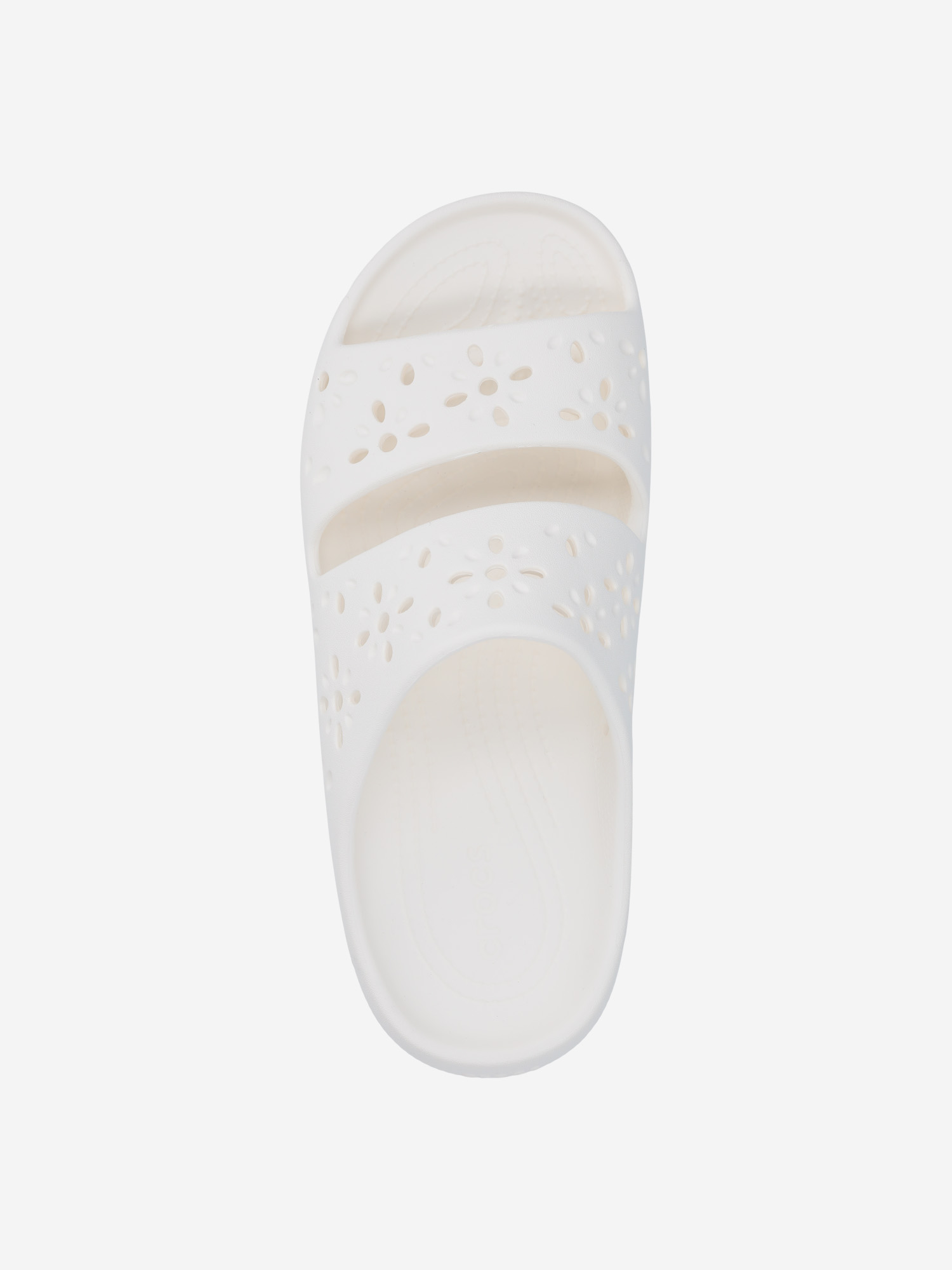 фото Шлепанцы женские crocs classic floral cut out, белый