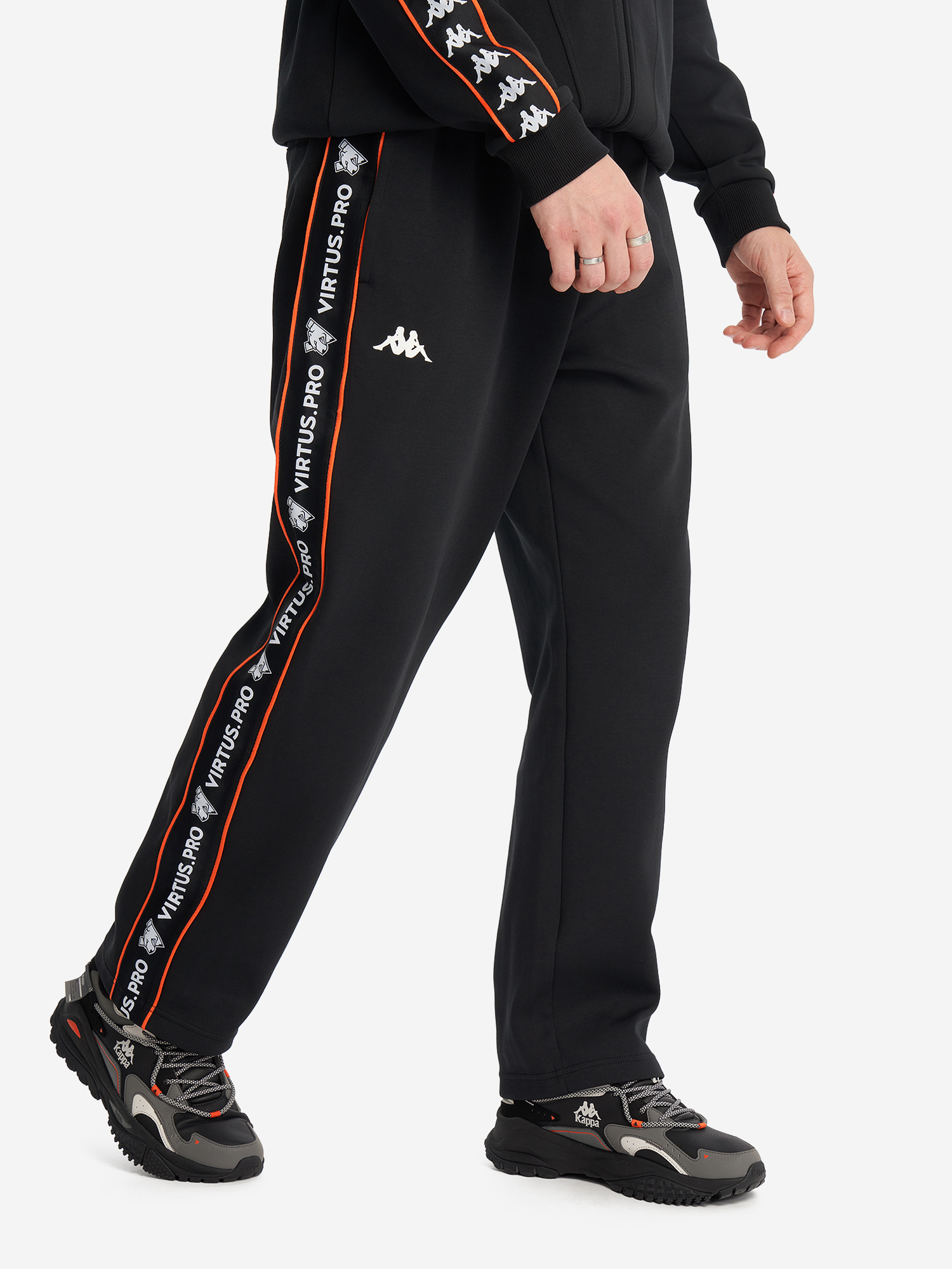 фото Брюки kappa x virtus.pro, черный