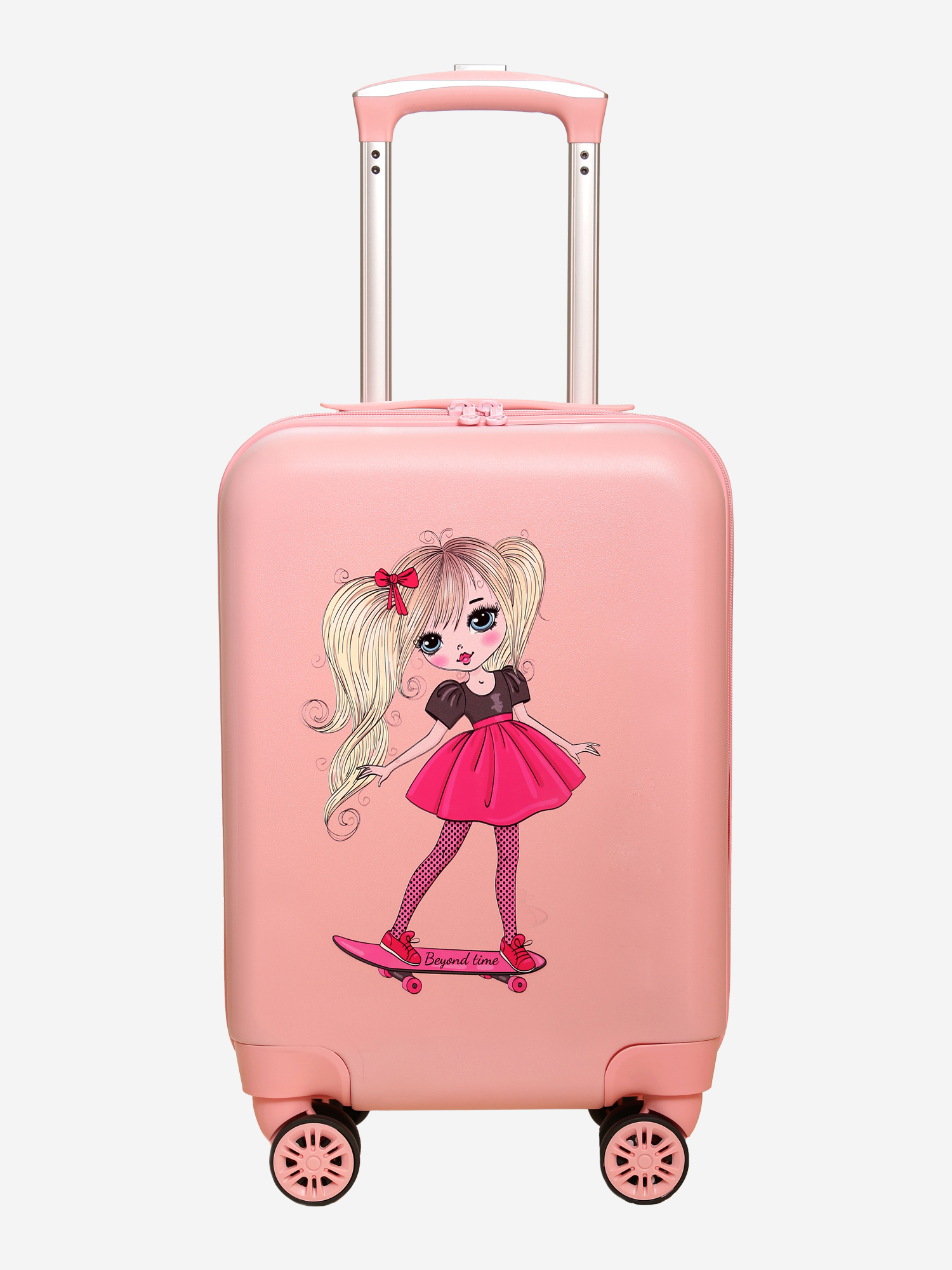 Изображение товара Детский чемодан BEYOND TIME R122 розовый для девочки на скейте