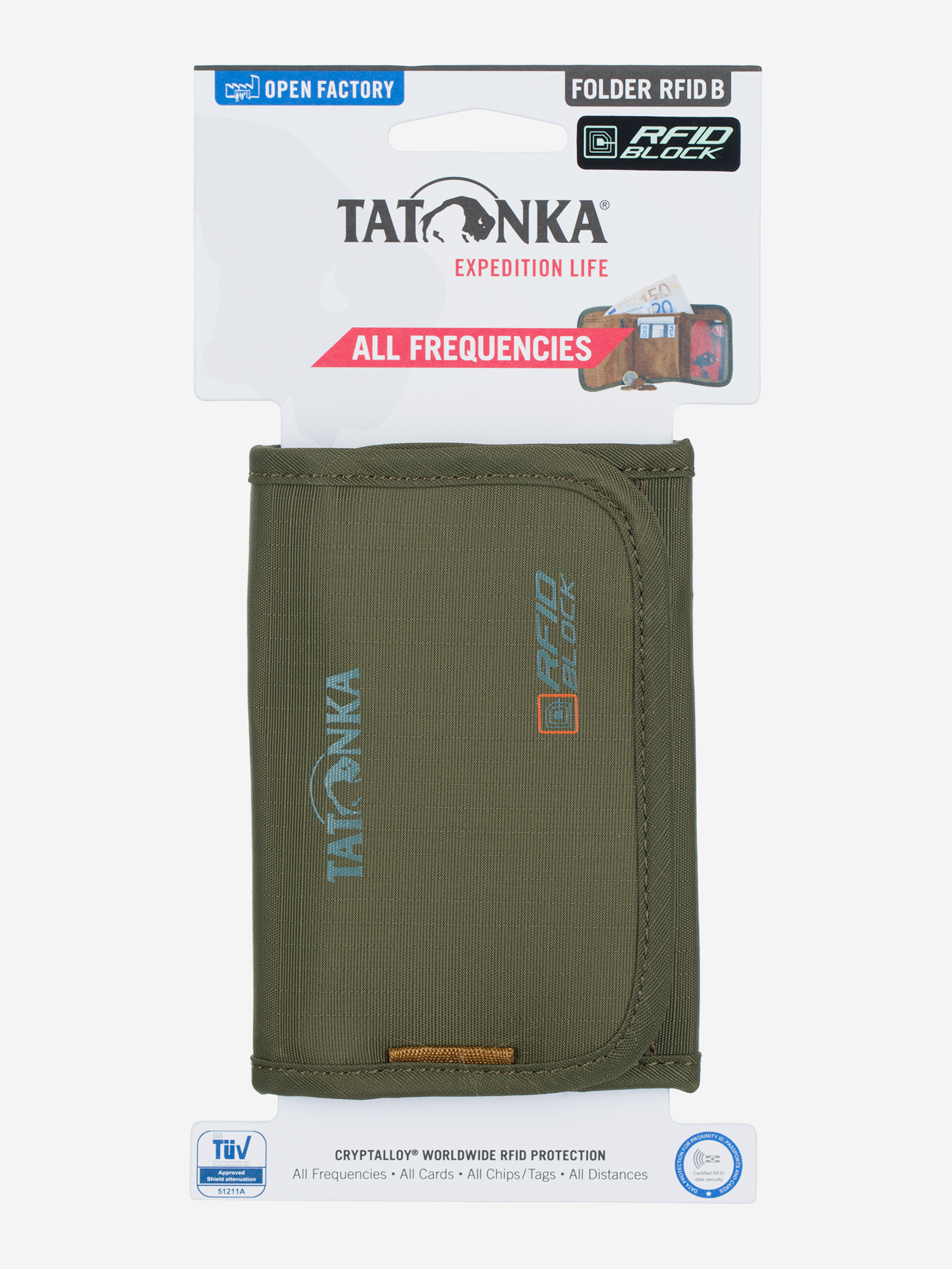 

Кошелек Tatonka FOLDER RFID, Серый