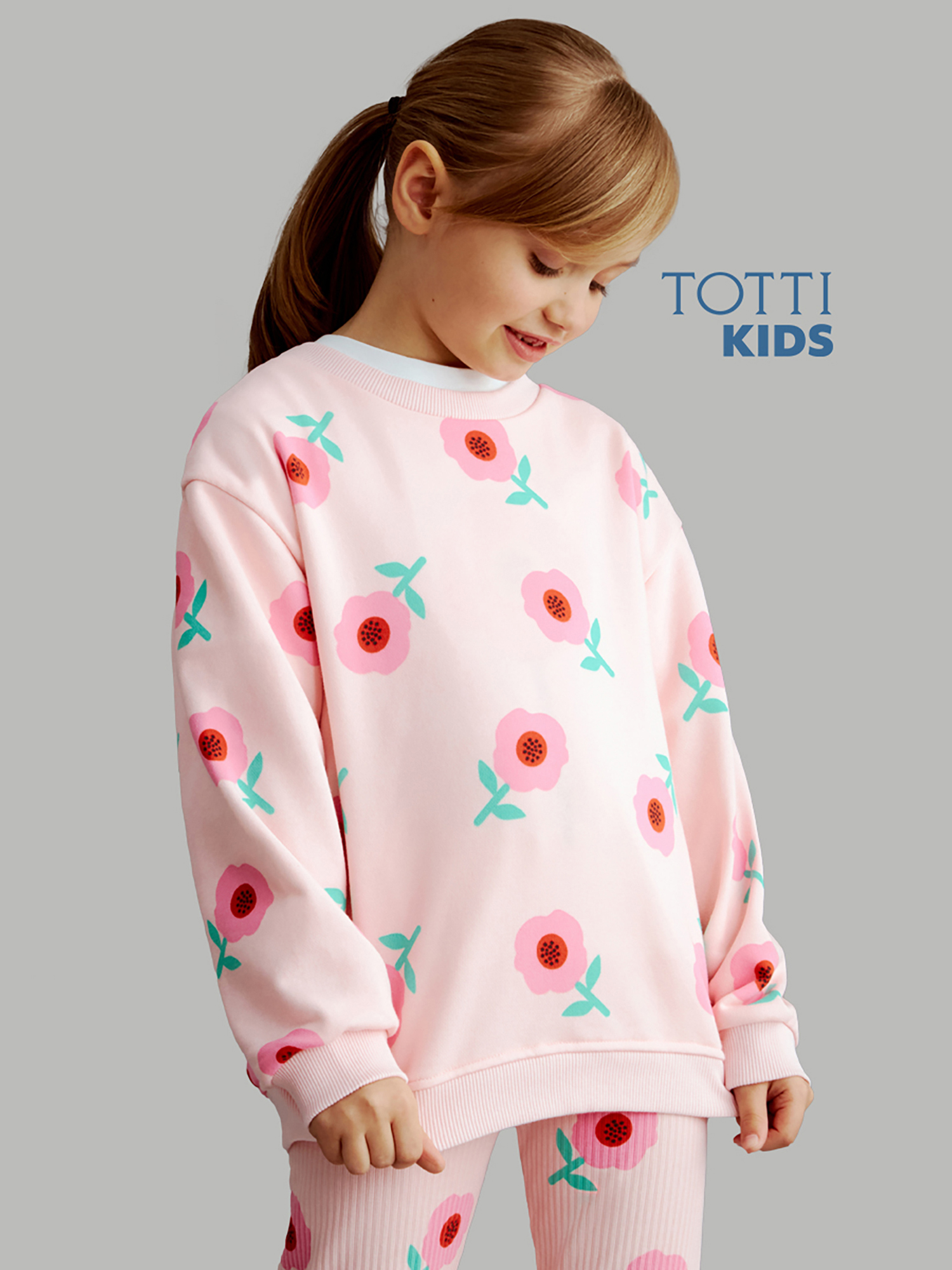 Изображение товара Свитшот с цветочным принтом для девочек TOTTI KIDS