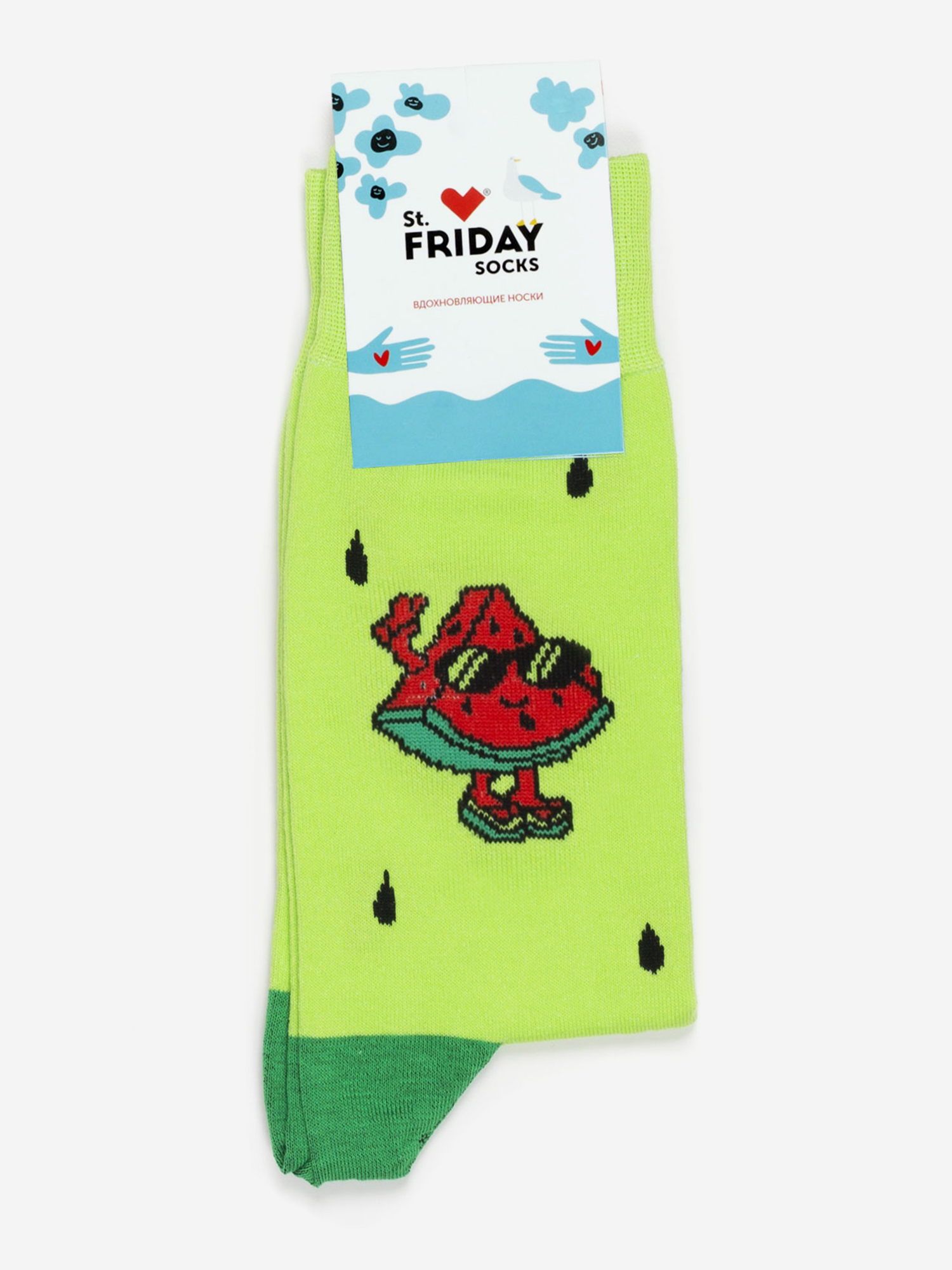 

Носки с рисунками St.Friday Socks, Долька арбуза, Зеленый