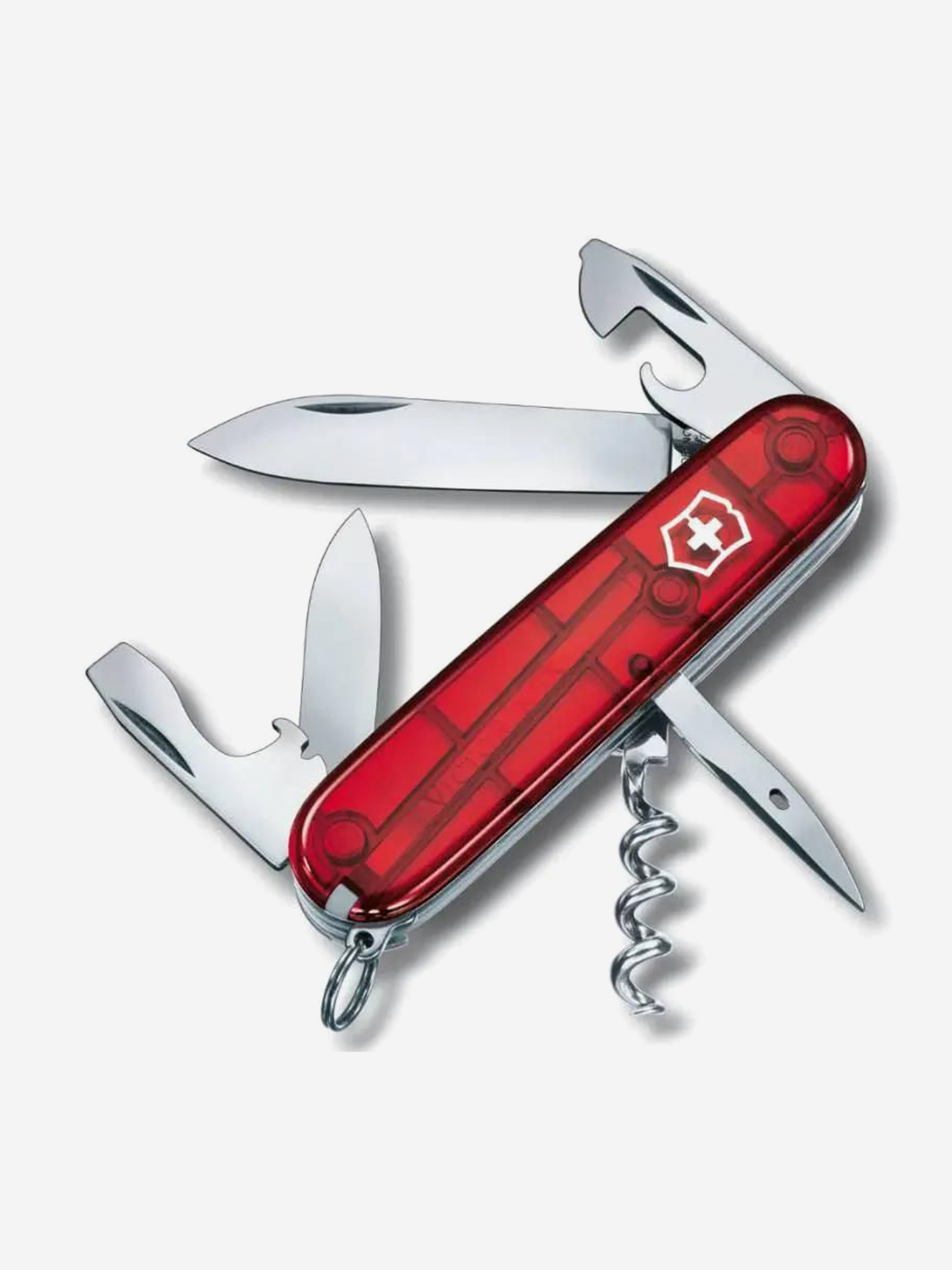 

Складной нож Victorinox Spartan, функций: 12, 91мм, красный полупрозрачный , коробка картонная [1.3603.t], Красный