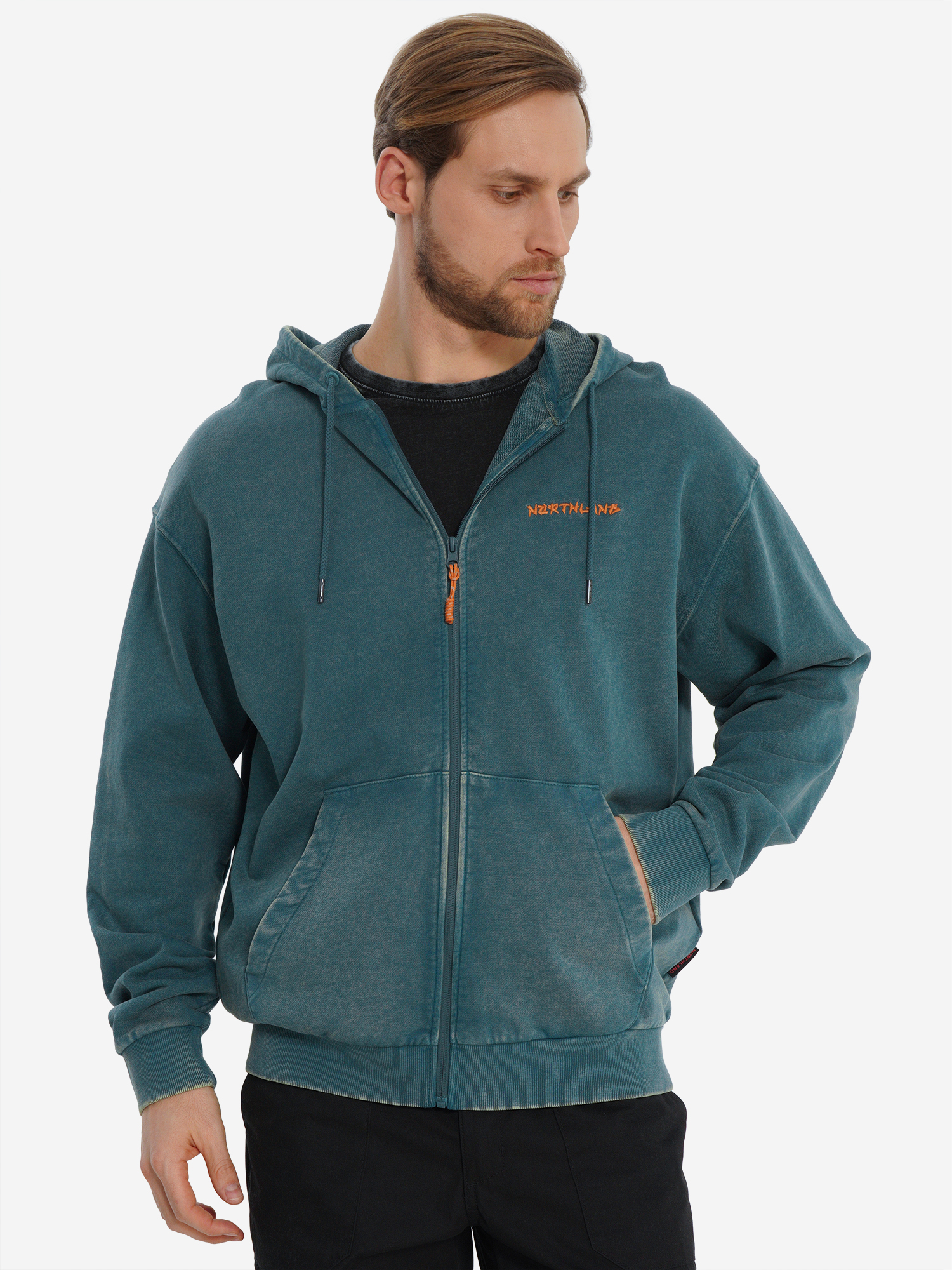 Толстовка мужская оверсайз Northland, зеленый, арт. 141096N16-N4
