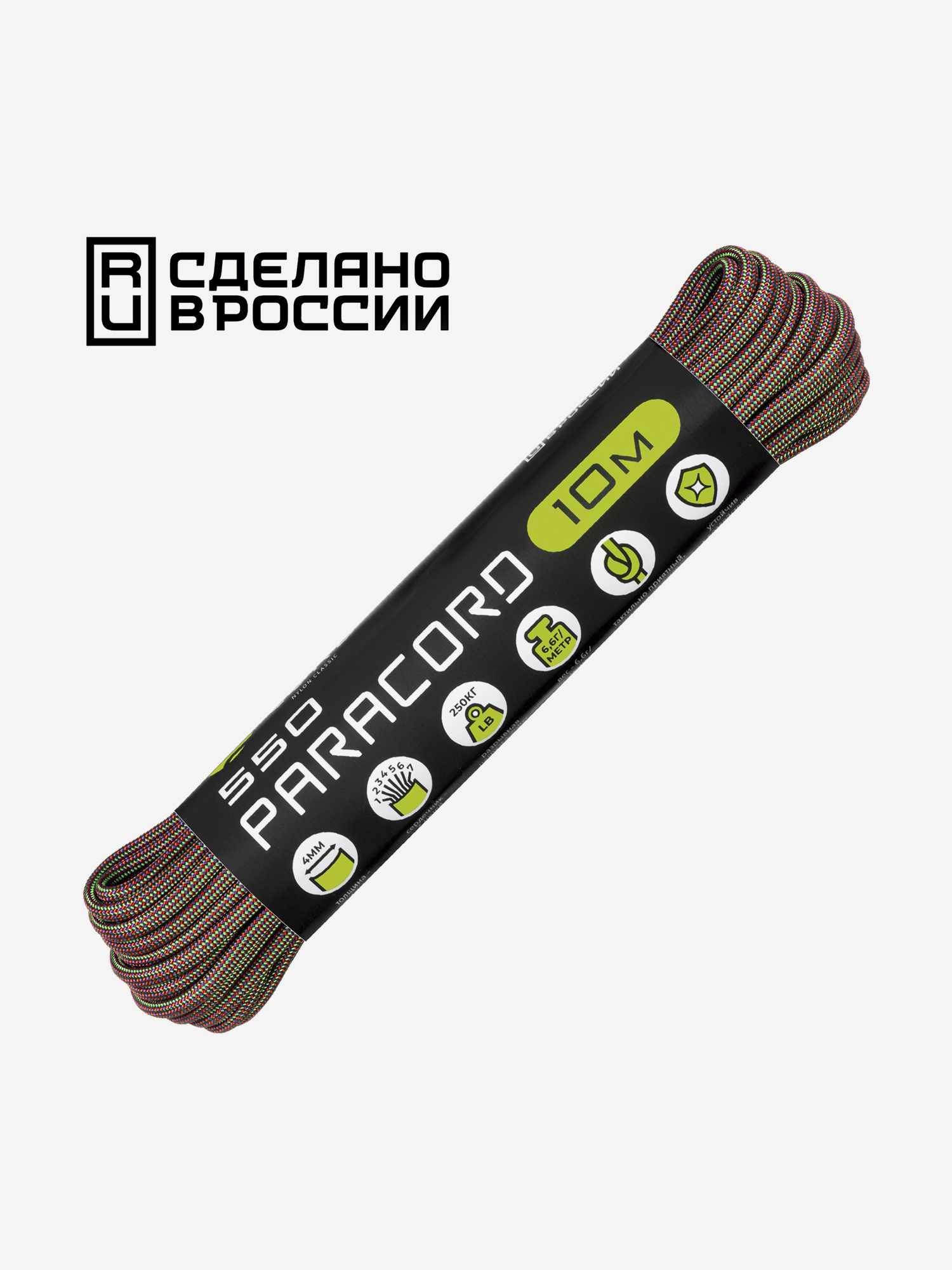 

Паракорд 550 CORD nylon 10м RUS (chameleon), Мультицвет