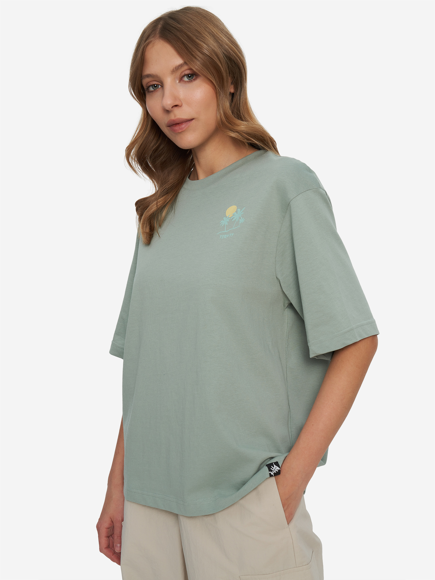 Изображение товара Женская оверсайз футболка Termit для пляжа и серфинга летняя с рисунком