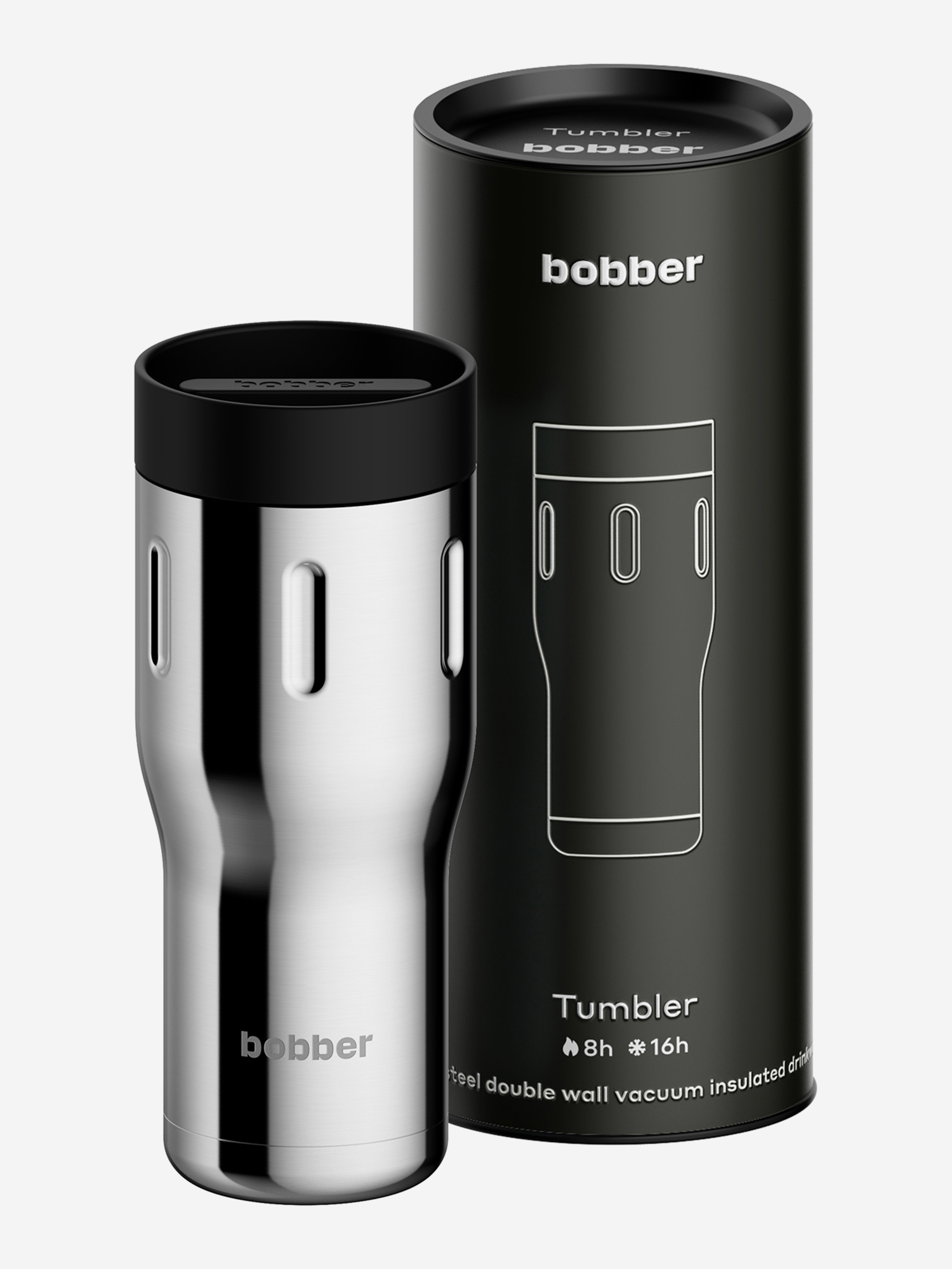 Изображение товара Термокружка вакуумная BOBBER Tumbler 500 мл, крышка 360, тепло до 8 часов, зеркальный, Зеркальный
