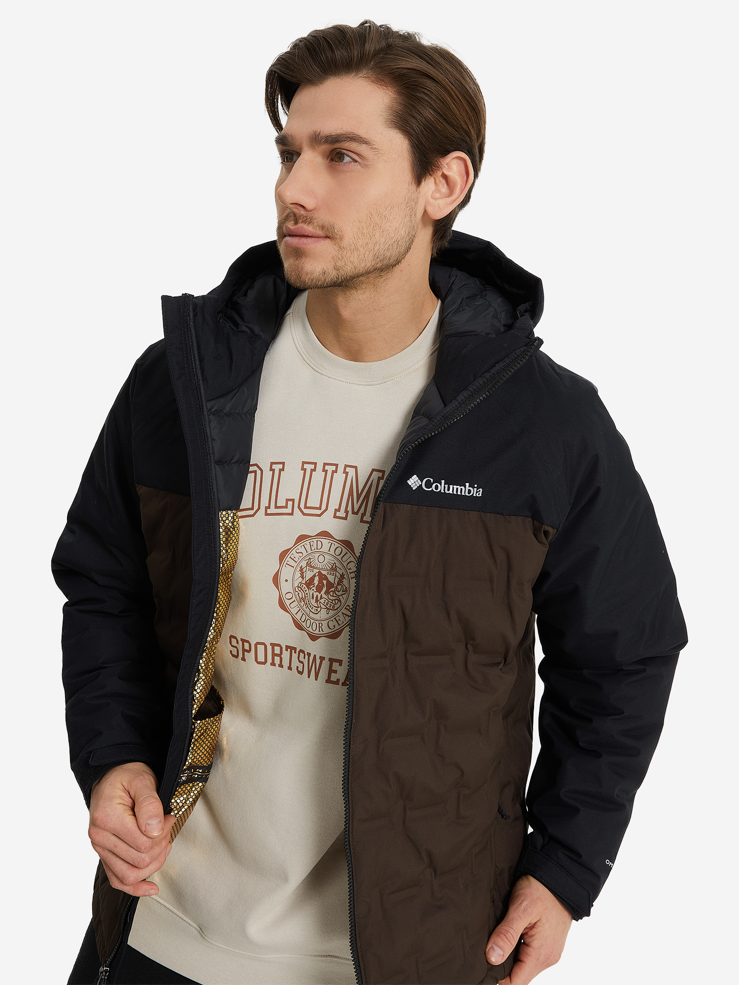 

Пуховик мужской Columbia Grand Trek II Down Hooded Jacket, Коричневый