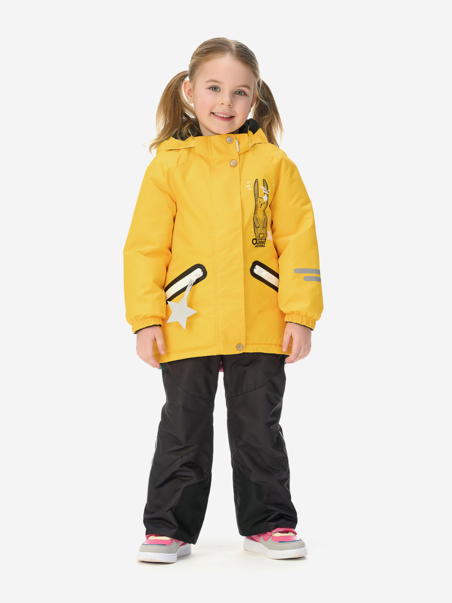 Костюм (куртка + брюки) для девочки Oldos, Желтый