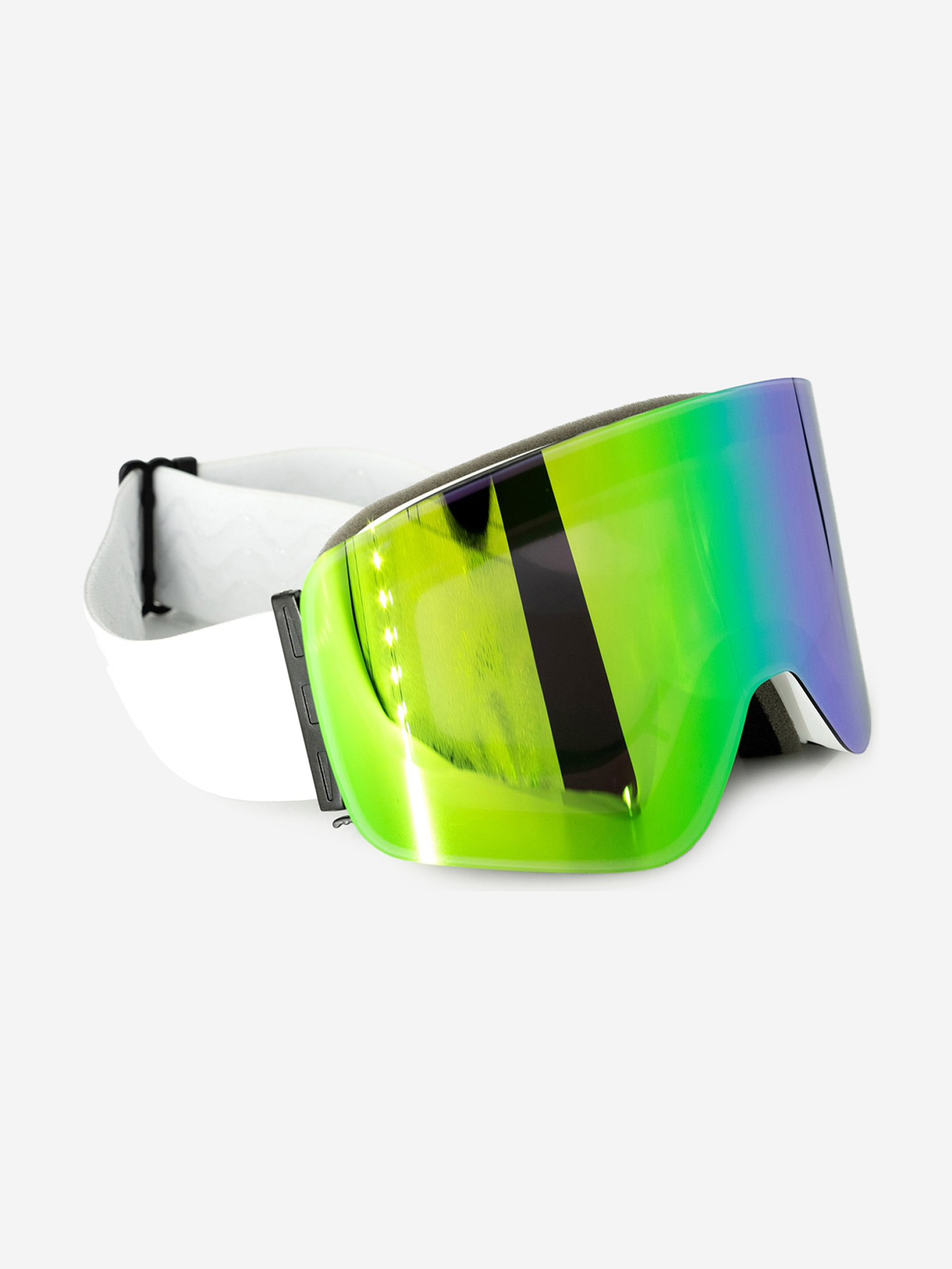 

Маска горнолыжная для сноуборда лыж снегоходов EasyRider WHITE/GREEN, Белый