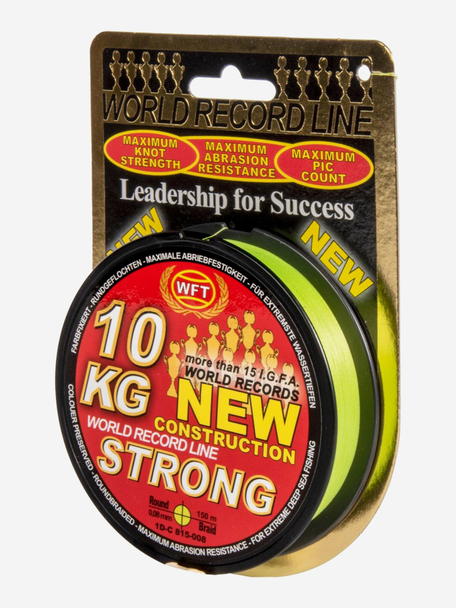 

Шнур плетеный WFT KG STRONG Chartreuse 150/008 (1D-C-815-008), Мультицвет