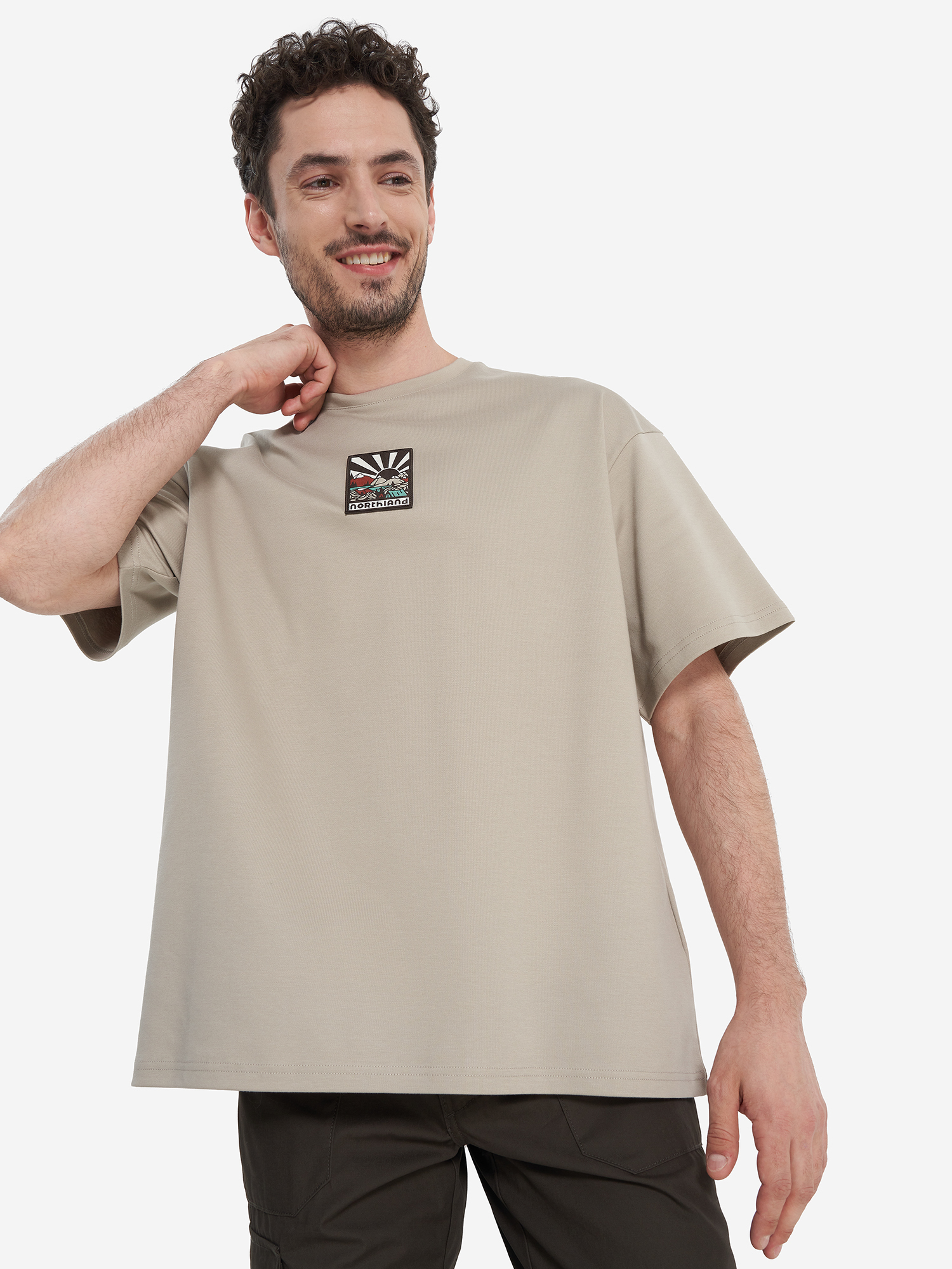 

Футболка мужская оверсайз Northland, Бежевый