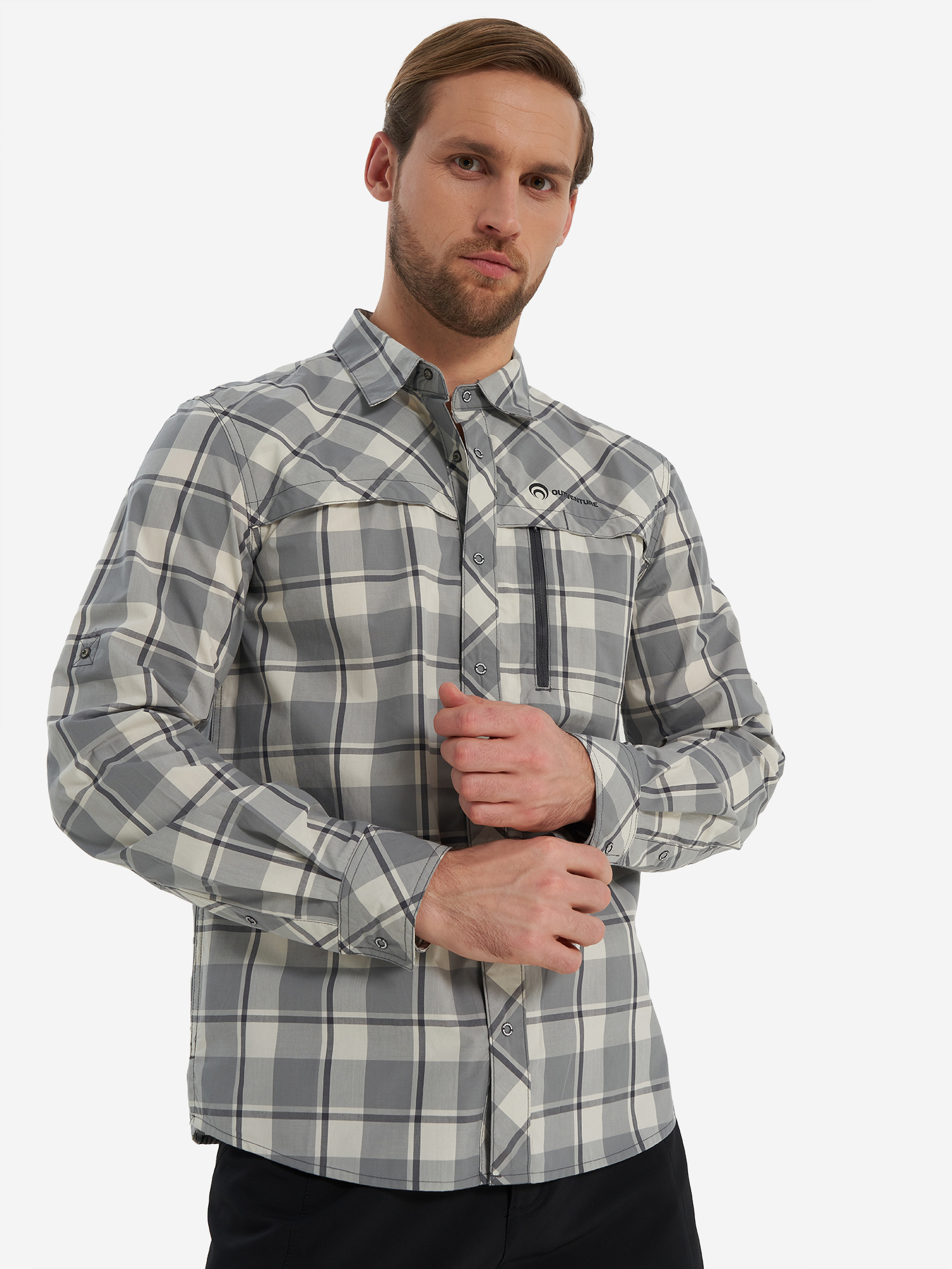 Изображение товара Мужская рубашка Outventure с защитой от УФ и вентиляцией для походов лето