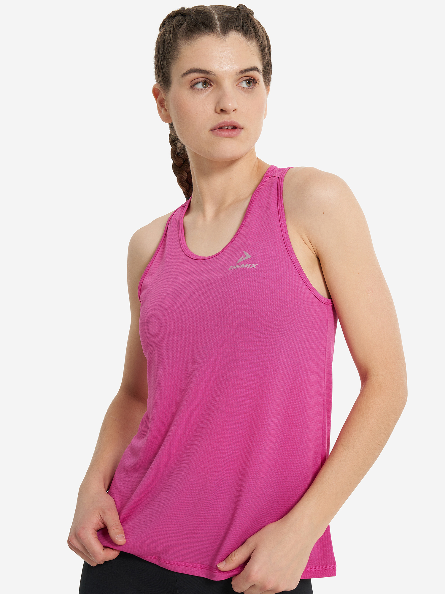 Изображение товара Женская спортивная майка Demix для бега с отведением влаги и светоотражателями