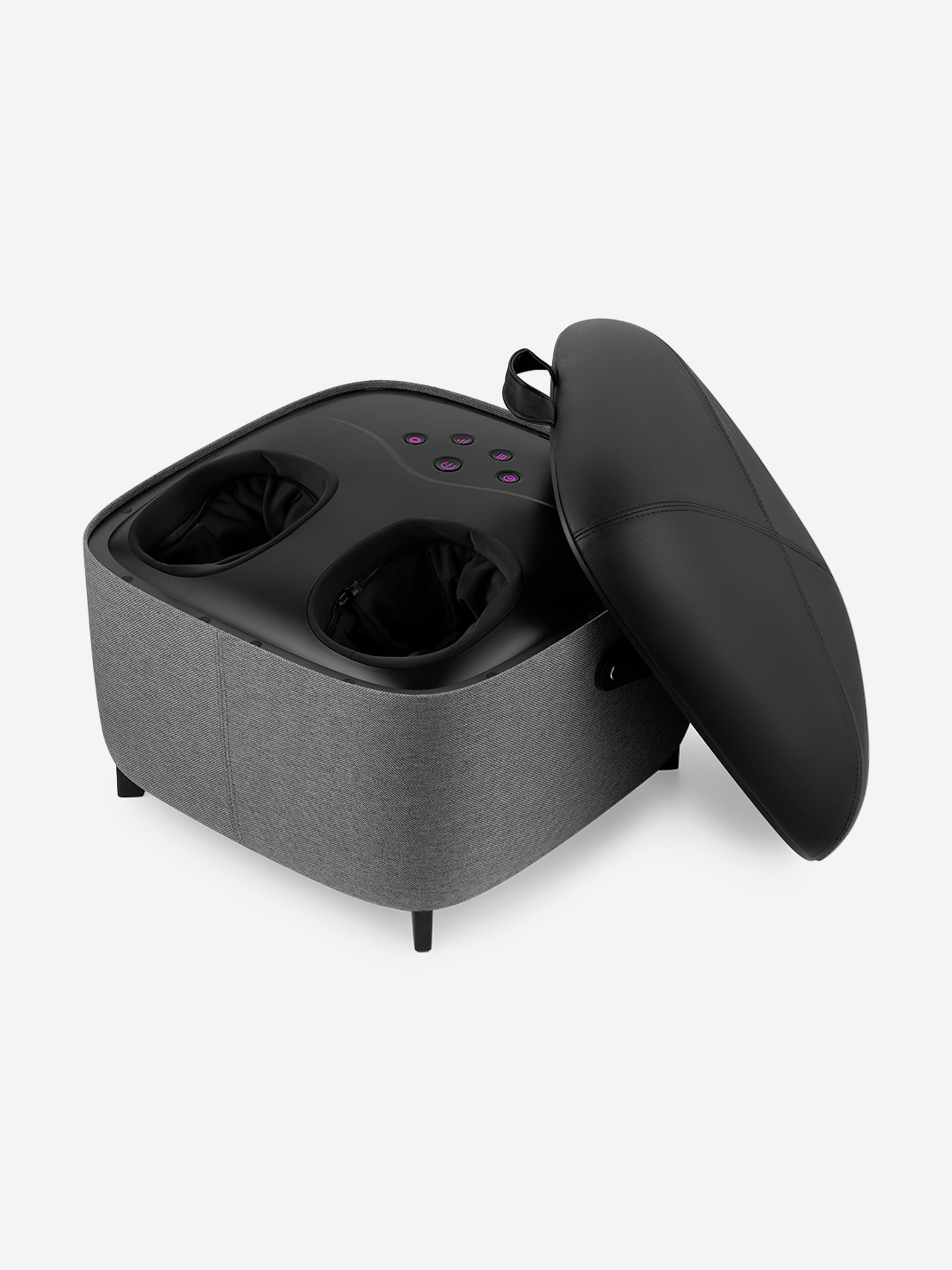 Изображение товара Массажер для ног Kitfort КТ-2968-1 черный с воздушно-компрессионным и роликовым массажем