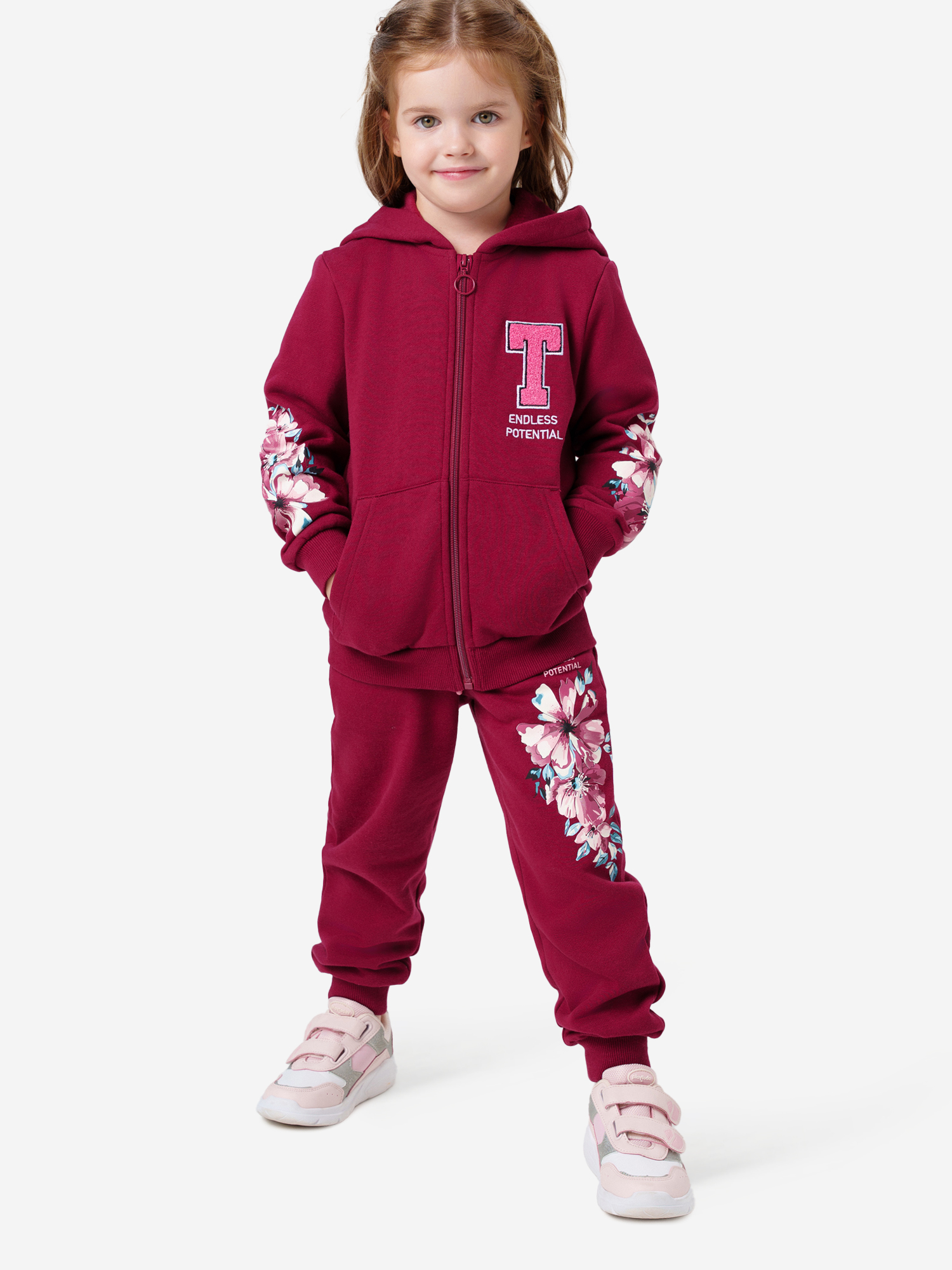 Изображение товара Комплект для девочки толстовка и брюки PlayToday зимний спортивный стиль