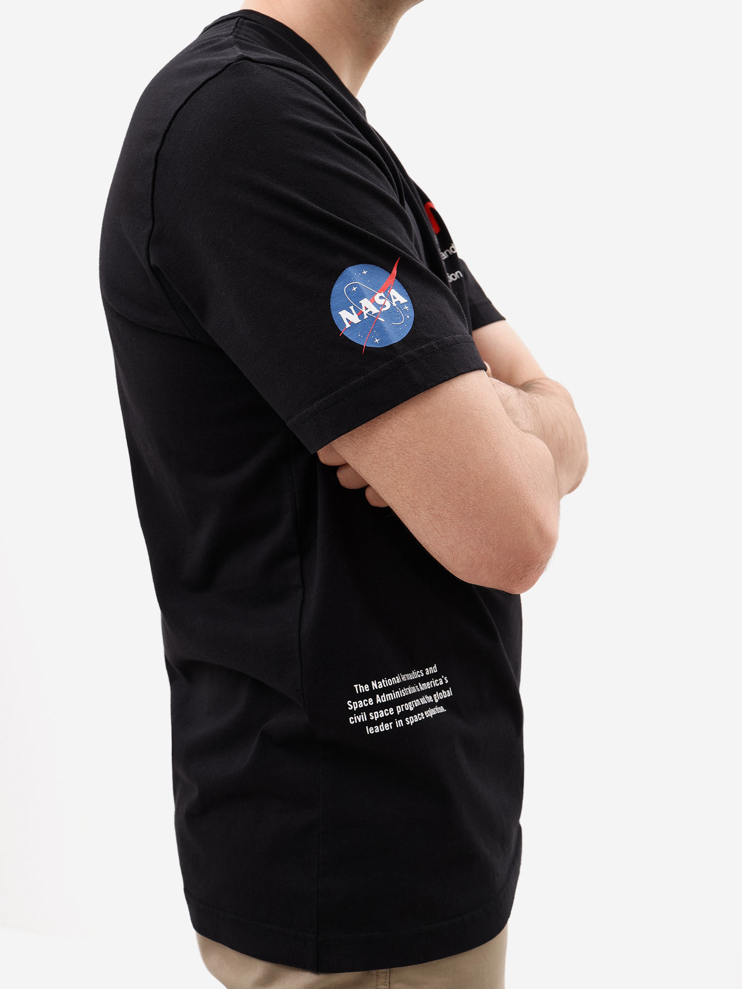 Футболка NASA Worm Logo Alpha Industries, Черный UTN53000WDSJA4R-B, размер 44-46 - фото 4