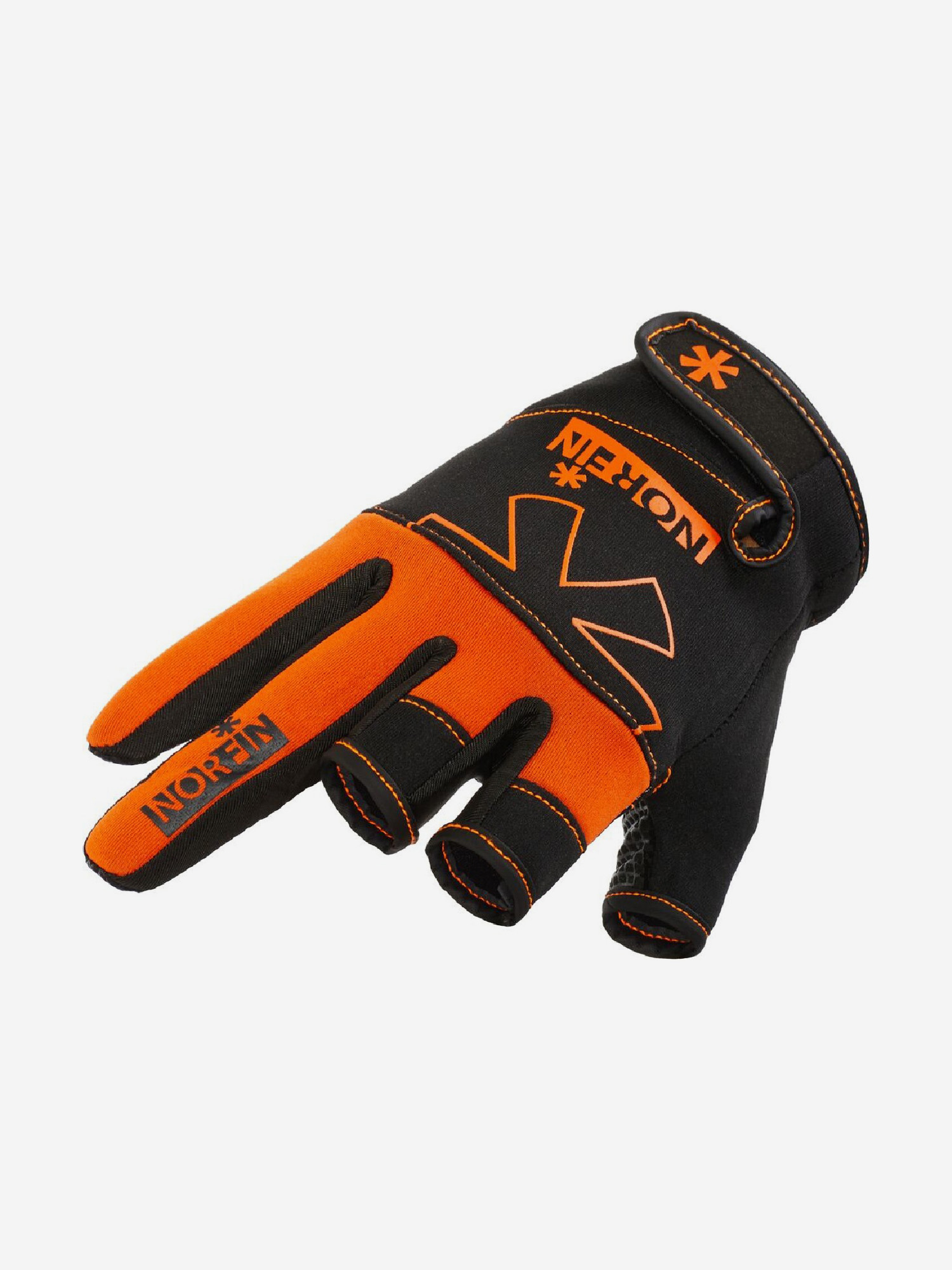 Перчатки рыболовные мужские Norfin GRIP 3 CUT GLOVES, Черный