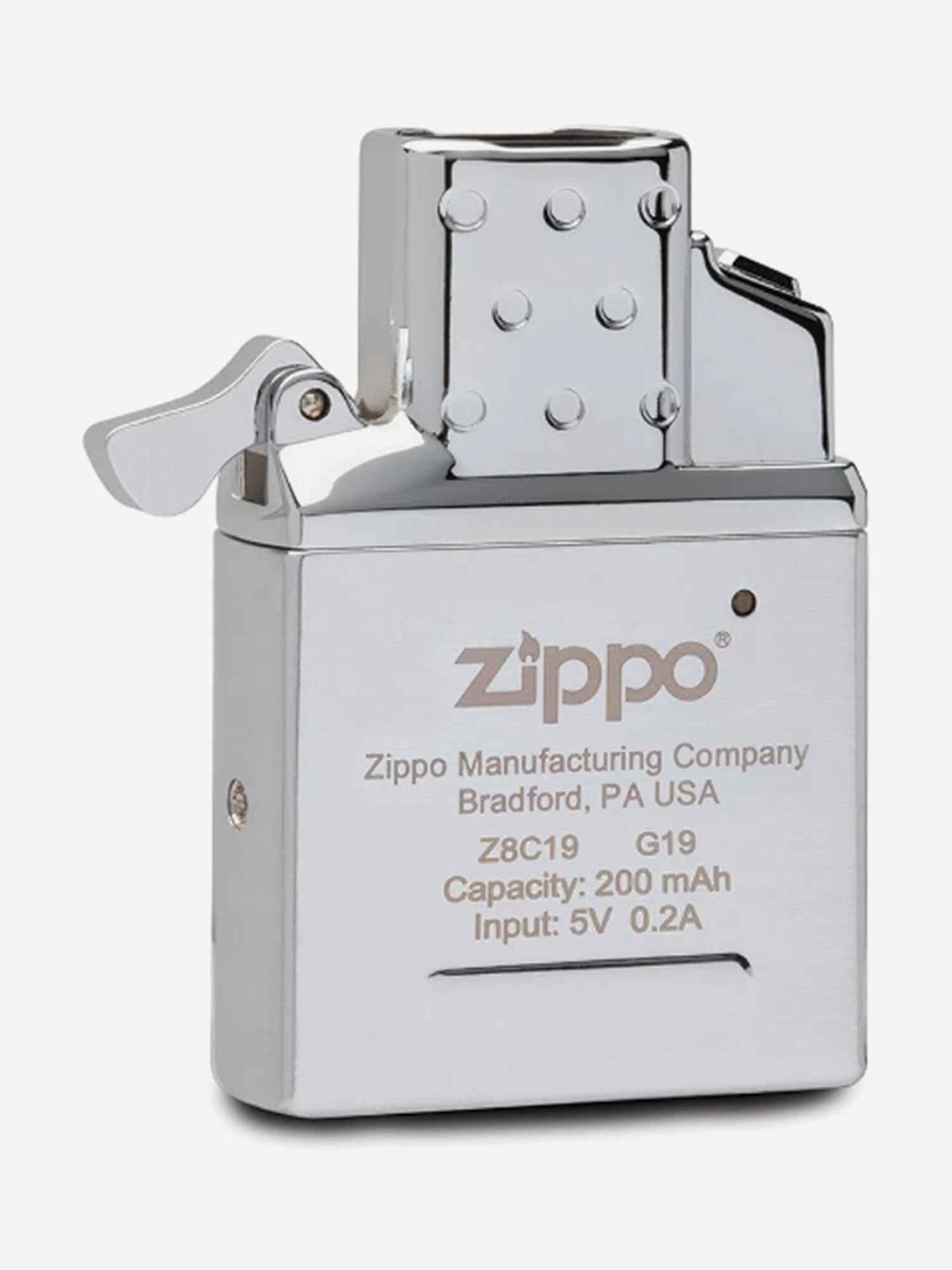 

Электронный вставной блок для широкой зажигалки Zippo, нержавеющая сталь, Серебряный