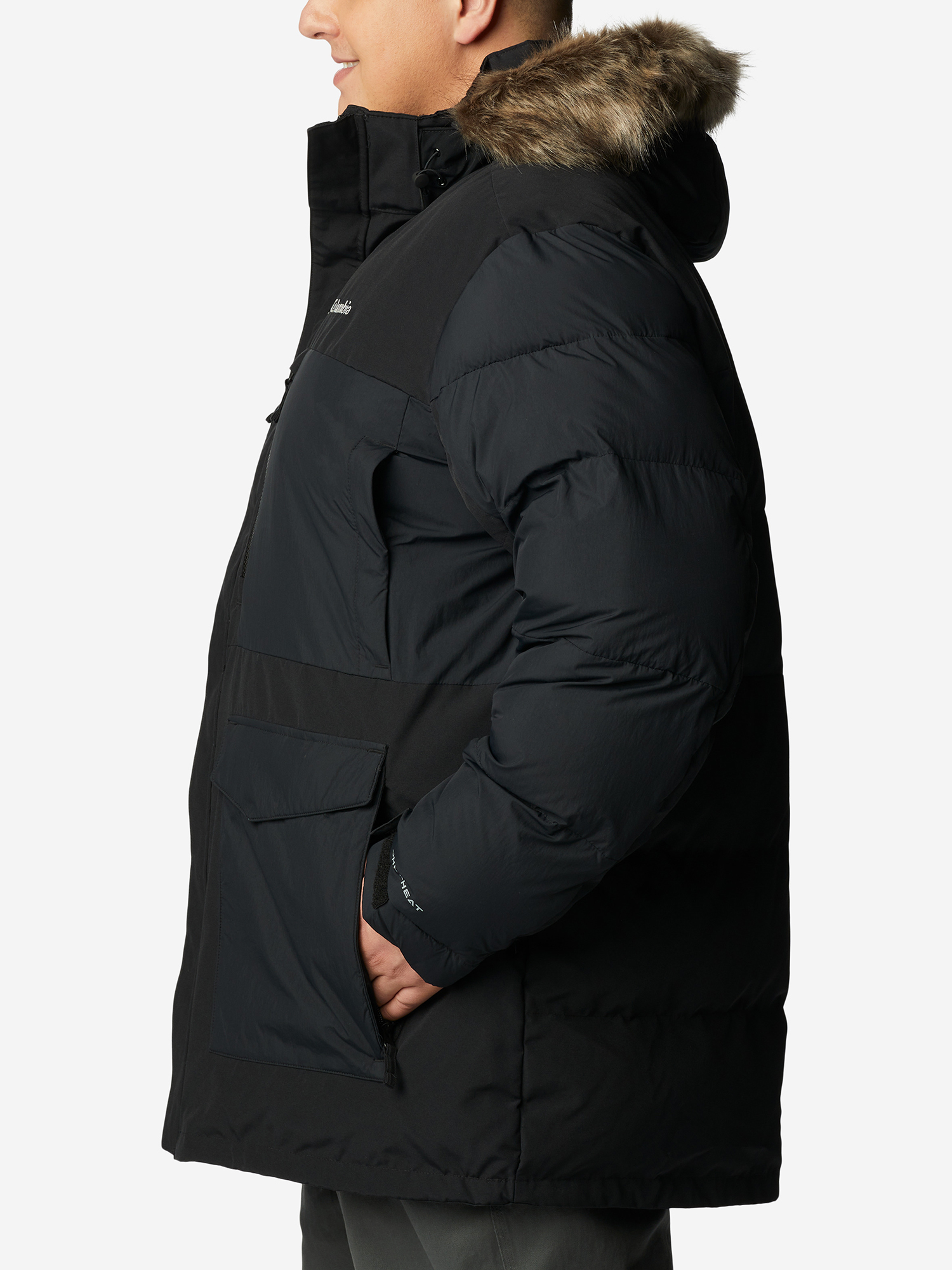 Куртка утепленная мужская Columbia Marquam Peak Fusion Parka, Plus Size, Черный 1957494CLB-010, размер 64-66 - фото 3