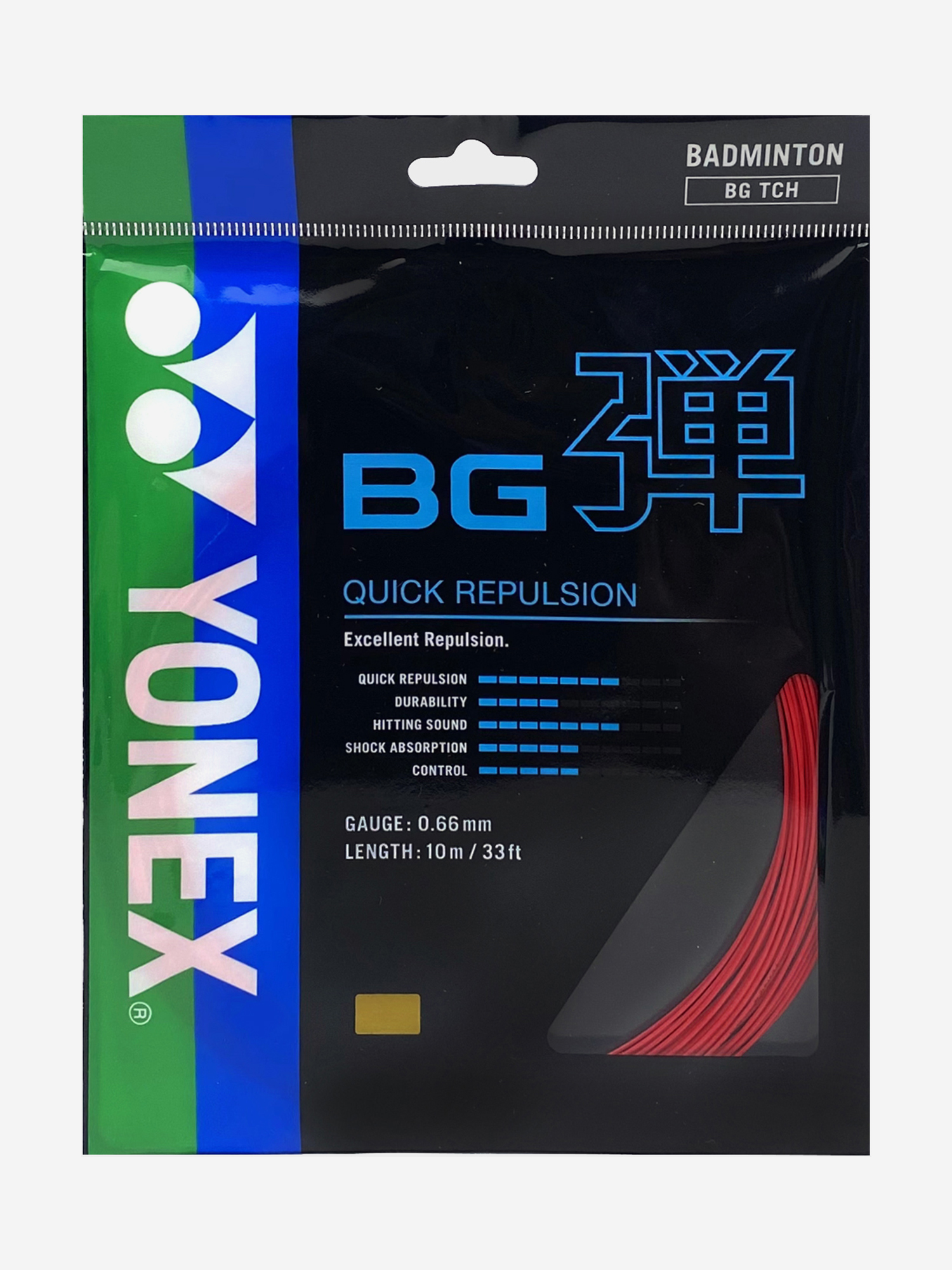 

Струна для бадминтона Yonex BGT R, 10м., Красный