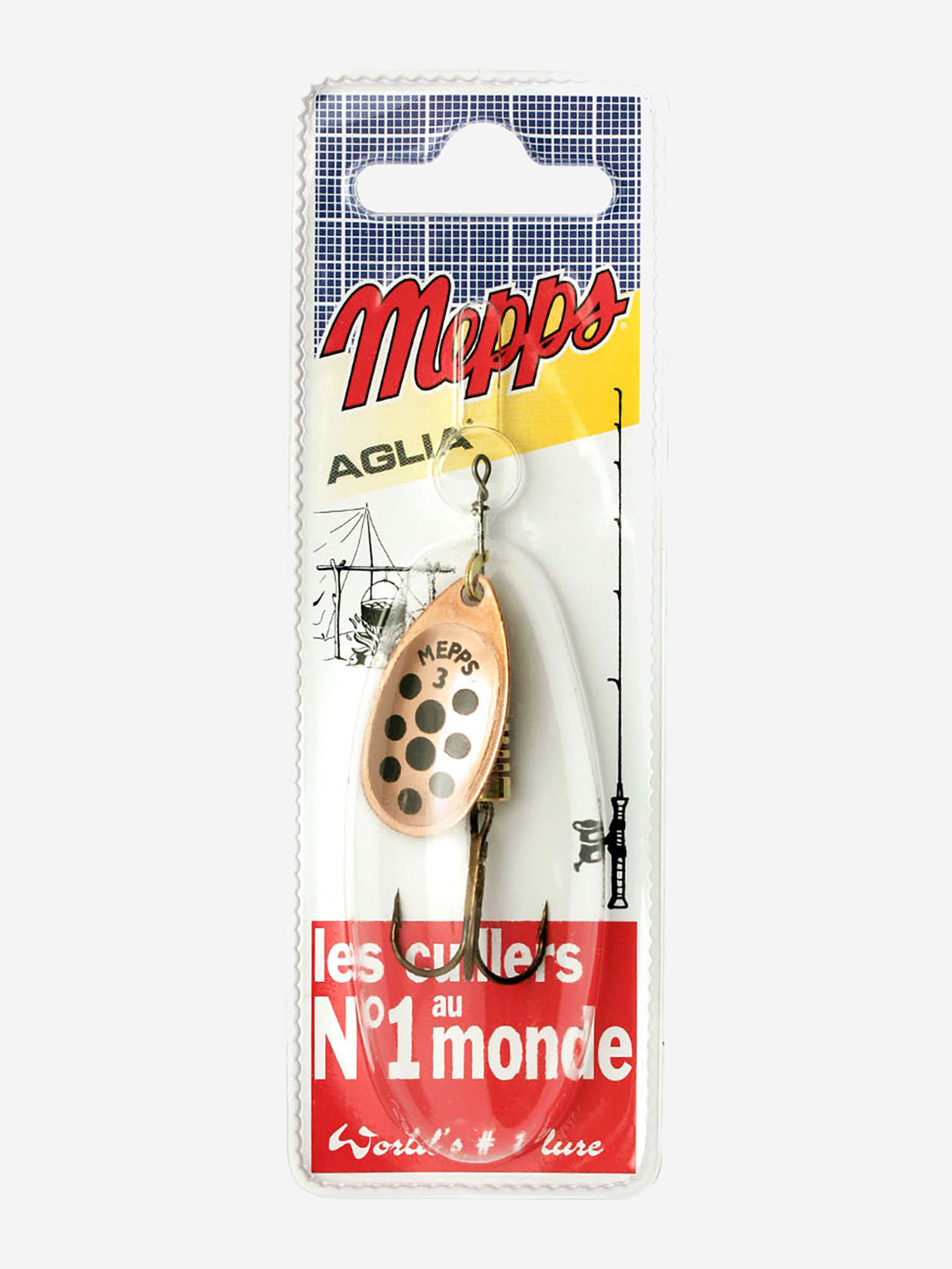 

Блесна вращающаяся MEPPS "Aglia PTS Noirs CU" №3 (6.5 г) блистер, Красный
