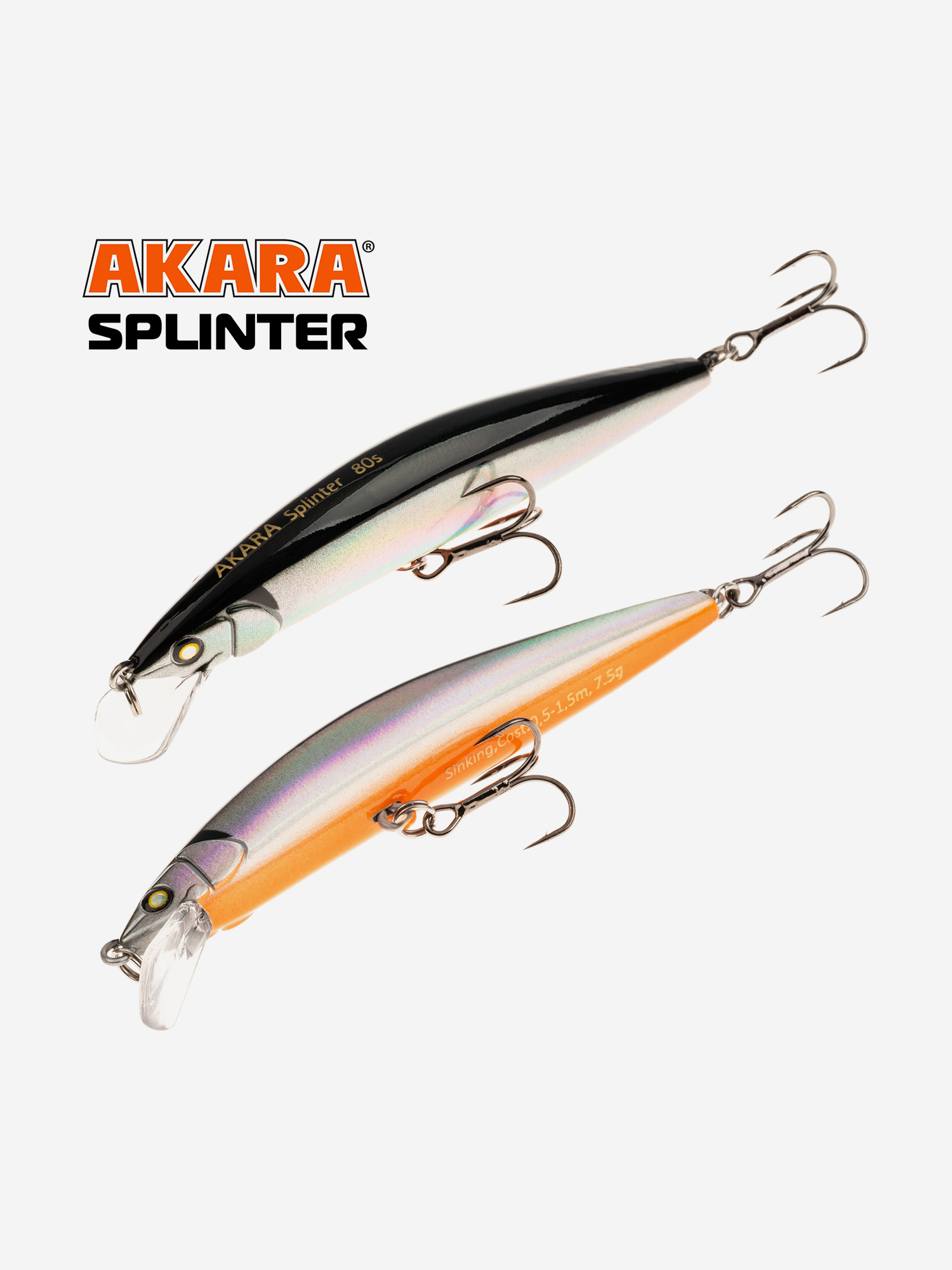 Изображение товара Воблер Akara Splinter 65S минноу тонущий на щуку, судака, окуня 5гр A23