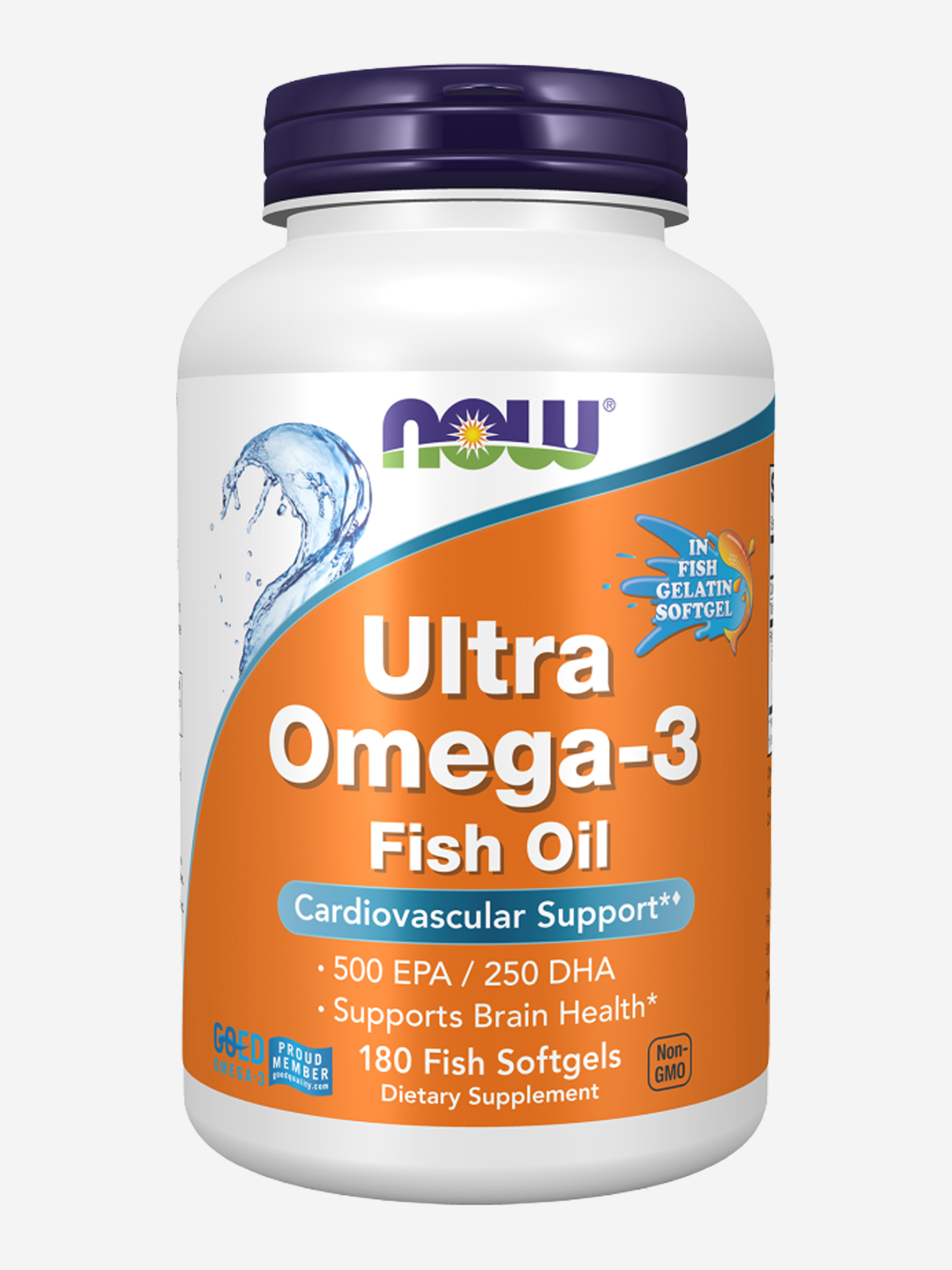 Изображение товара Рыбий жир Ультра Омега-3 NOW FOODS Ultra Omega-3, 180 капсул