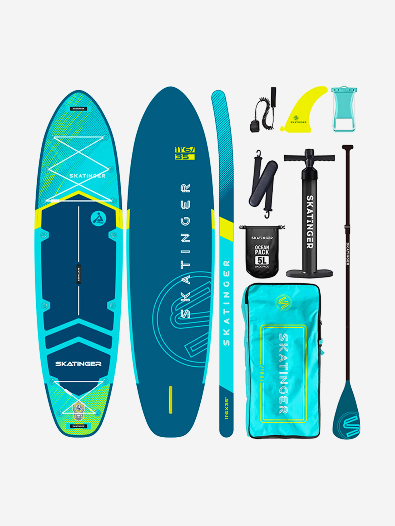 

SUP Skatinger Serial Green 11'6, Зеленый