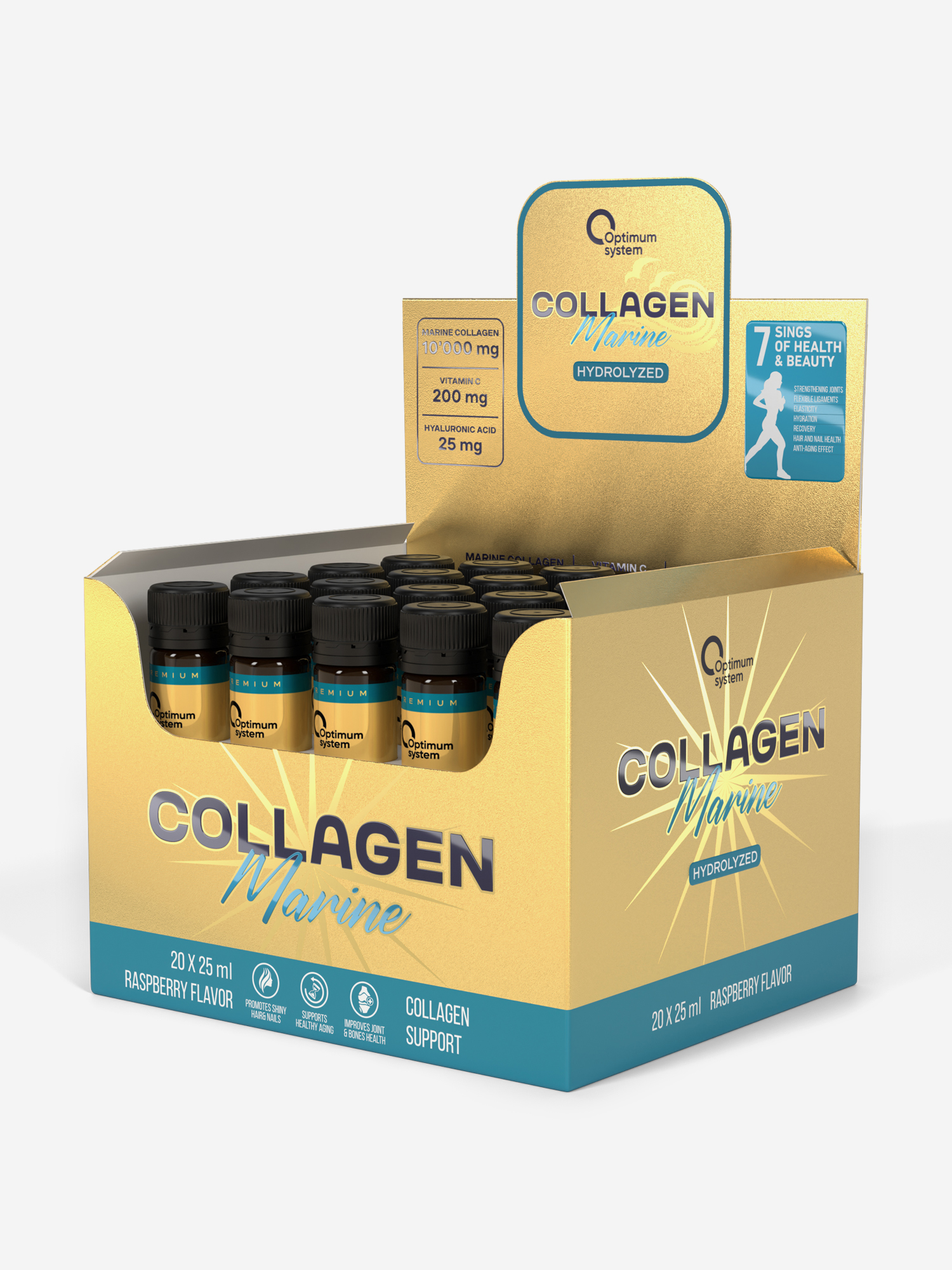 

Комплекс морского коллагена Optimum system, 20 шт, Золотой
