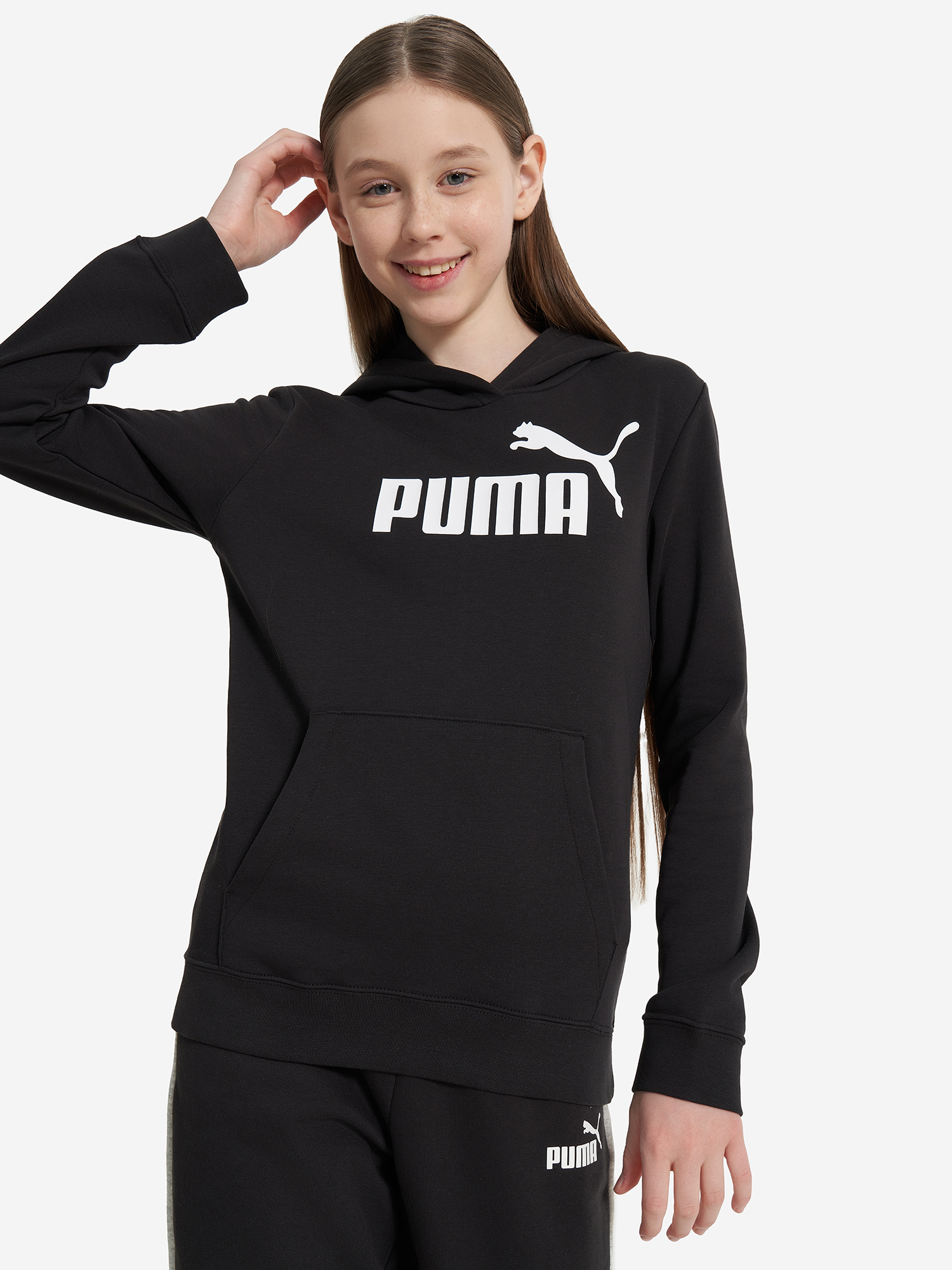 

Худи для девочек PUMA No. 1 Logo, Черный