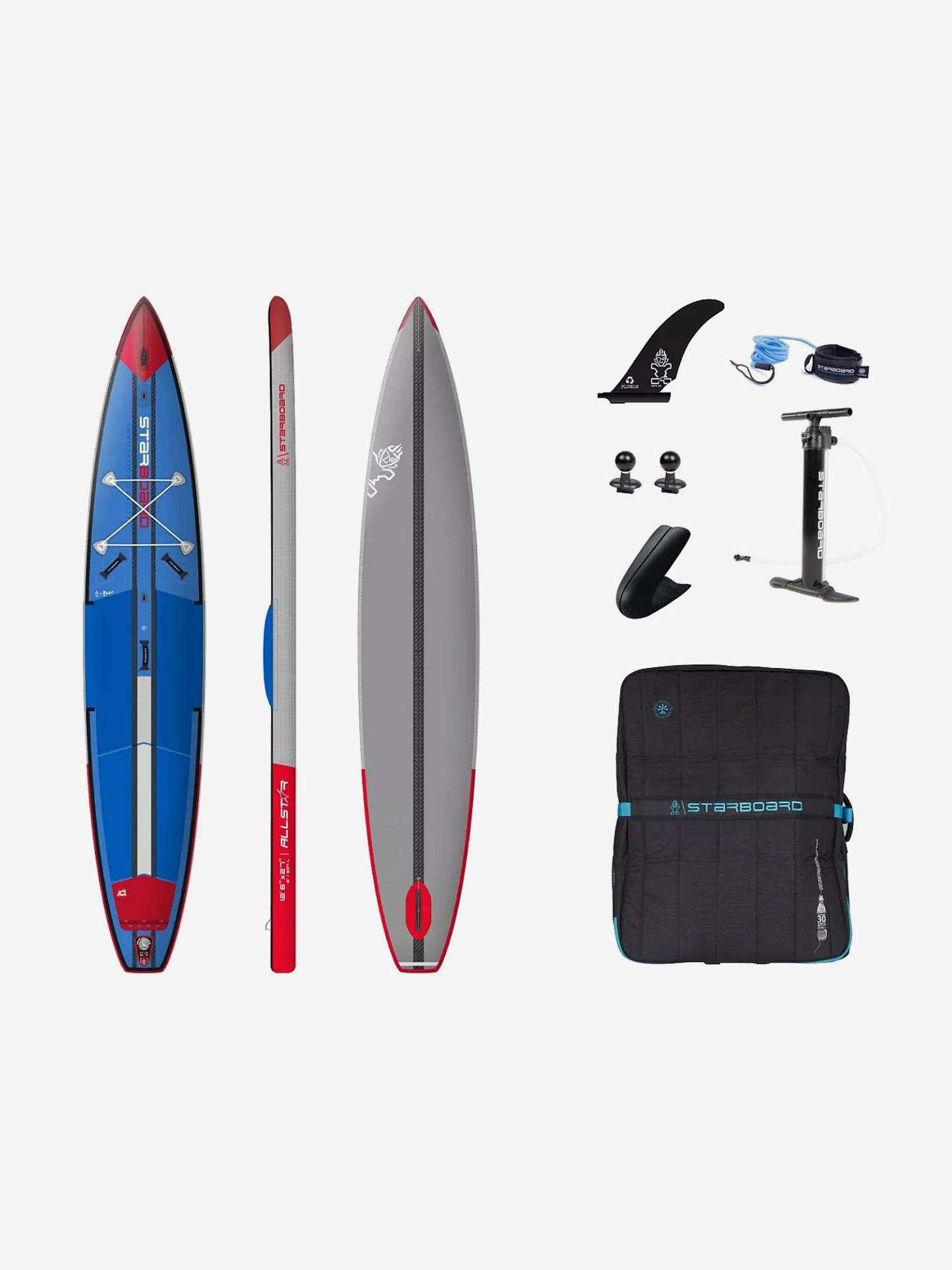 

Доска SUP надувная Starboard 12'6"х25.5"х6" All Star Airline Deluxe Sc S22/23, Мультицвет