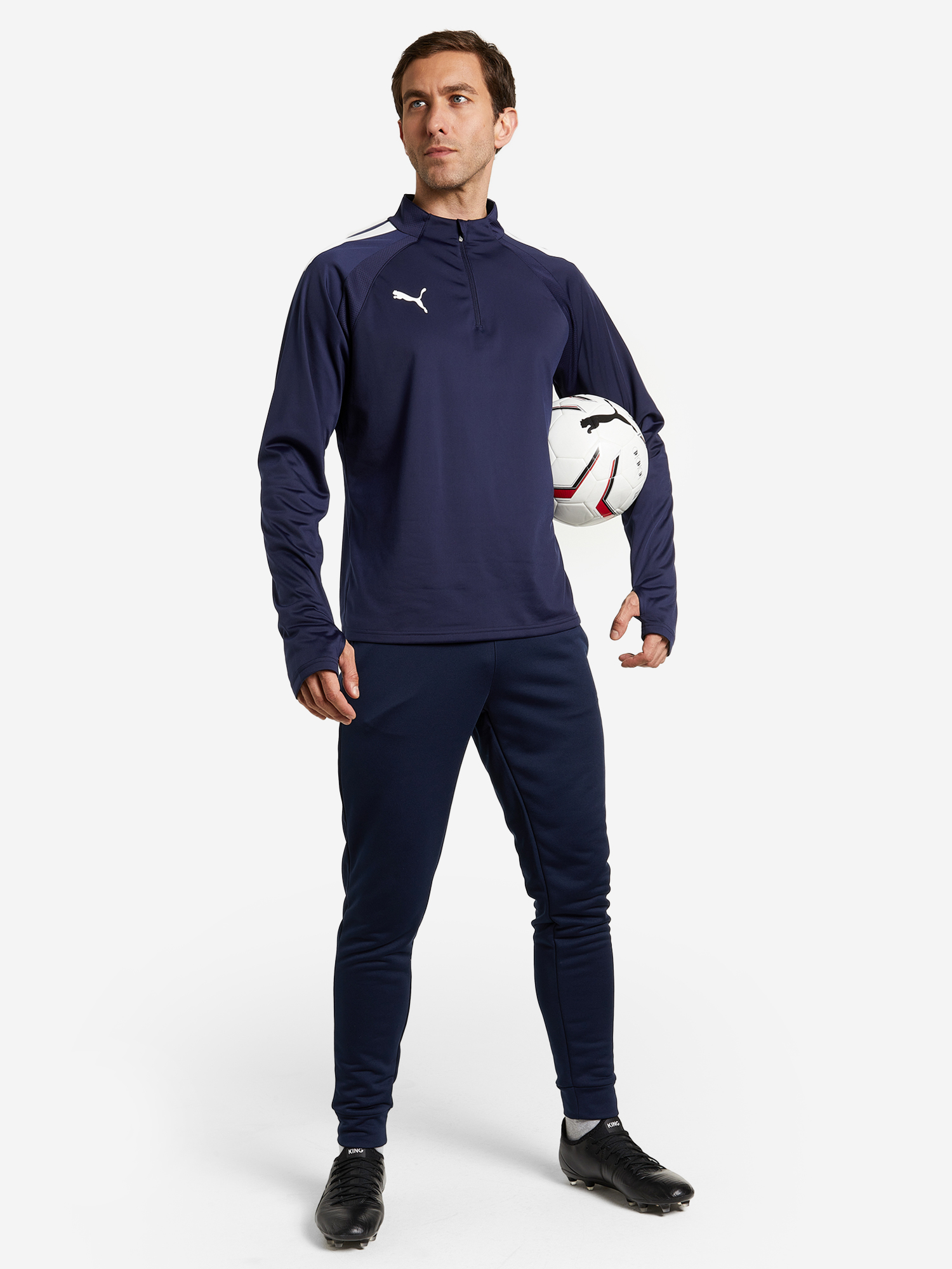 Джемпер футбольный мужской PUMA Teamliga, Синий 657236P0P-06, размер 46-48 - фото 3