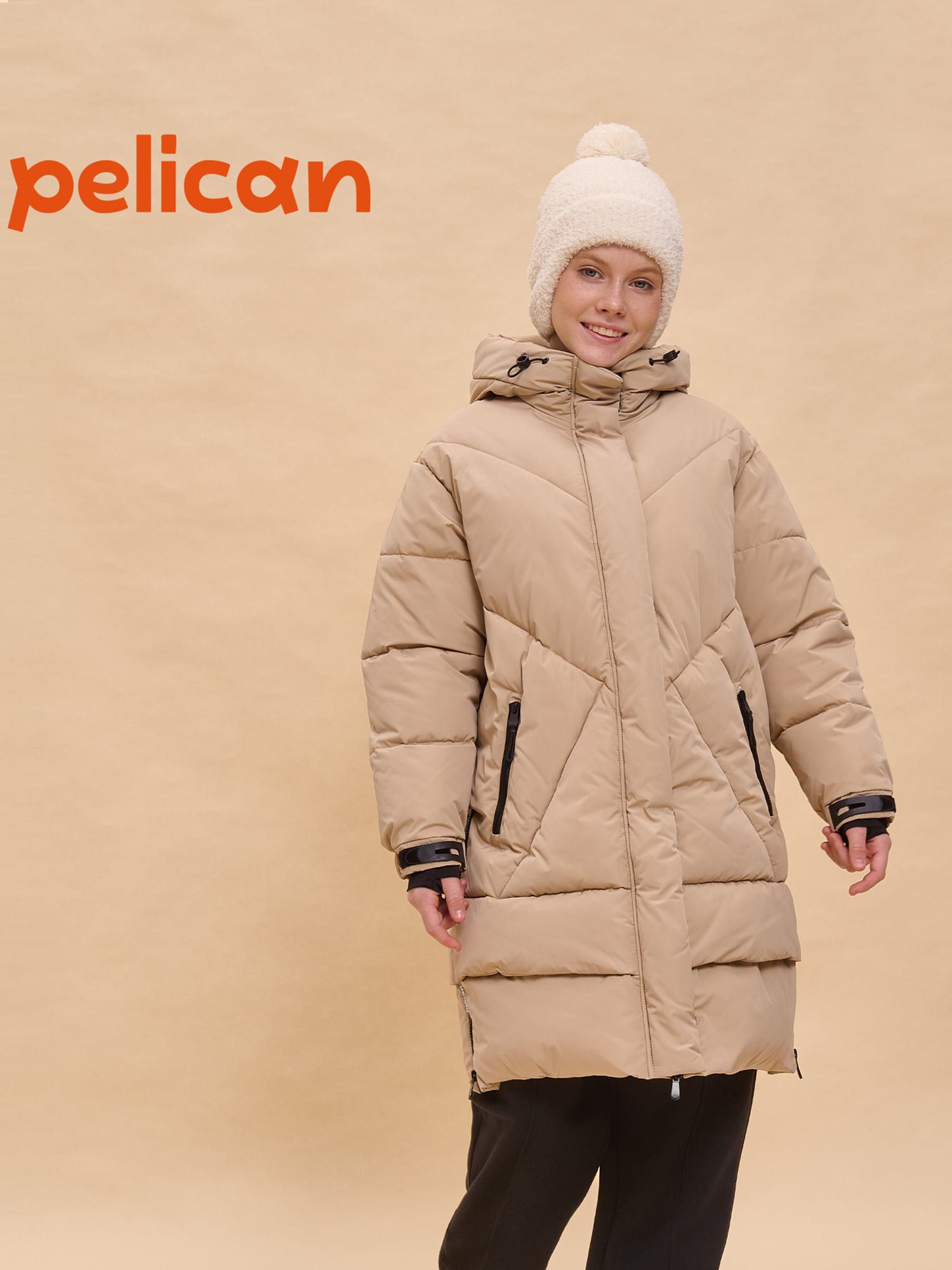 

Пальто для девочек Pelican, Бежевый