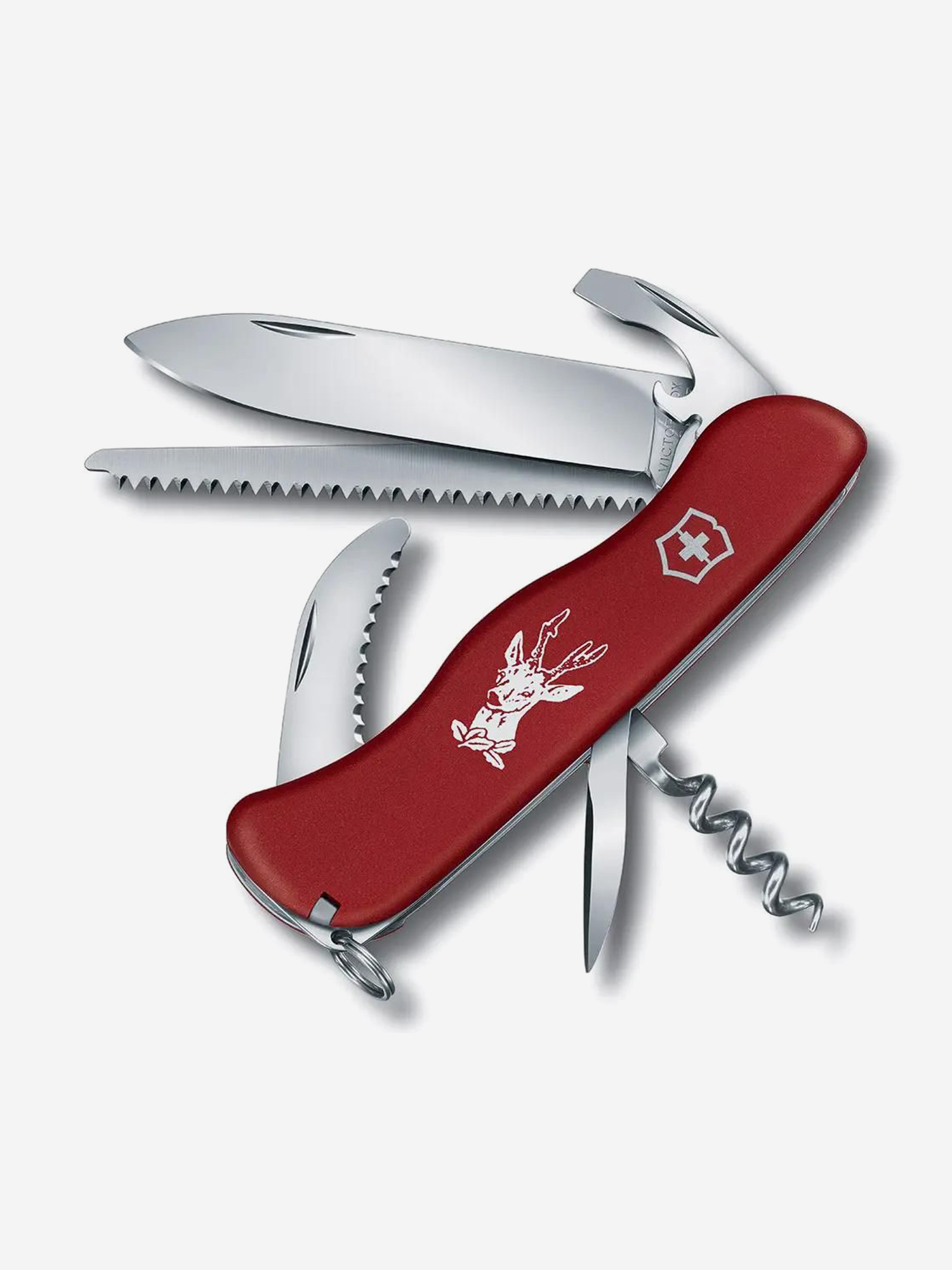 

Складной нож Victorinox Hunter, функций: 12, 111мм, красный , коробка картонная, 0.8573, Красный