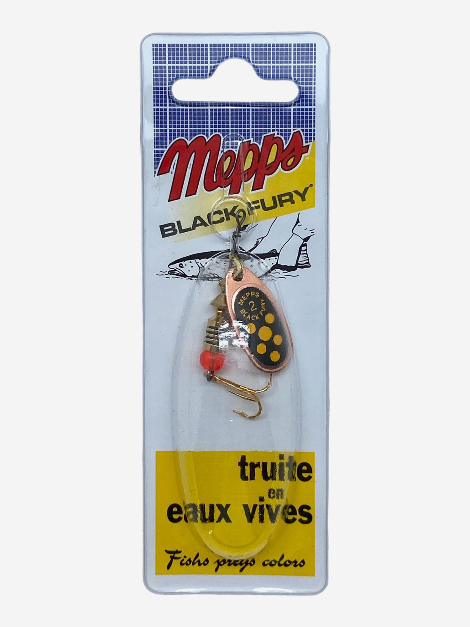 

Блесна вращающаяся MEPPS "Black Fury JAUNE CU" №2 (4,5г) блистер, Красный