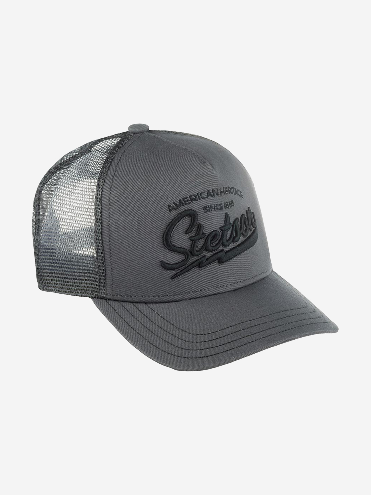 Бейсболка с сеточкой STETSON 7751171 TRUCKER CAP AMERICAN HERITAGE CLASSIC (серый), Серый 02-478XDOXS9Z-80, размер Без размера - фото 2