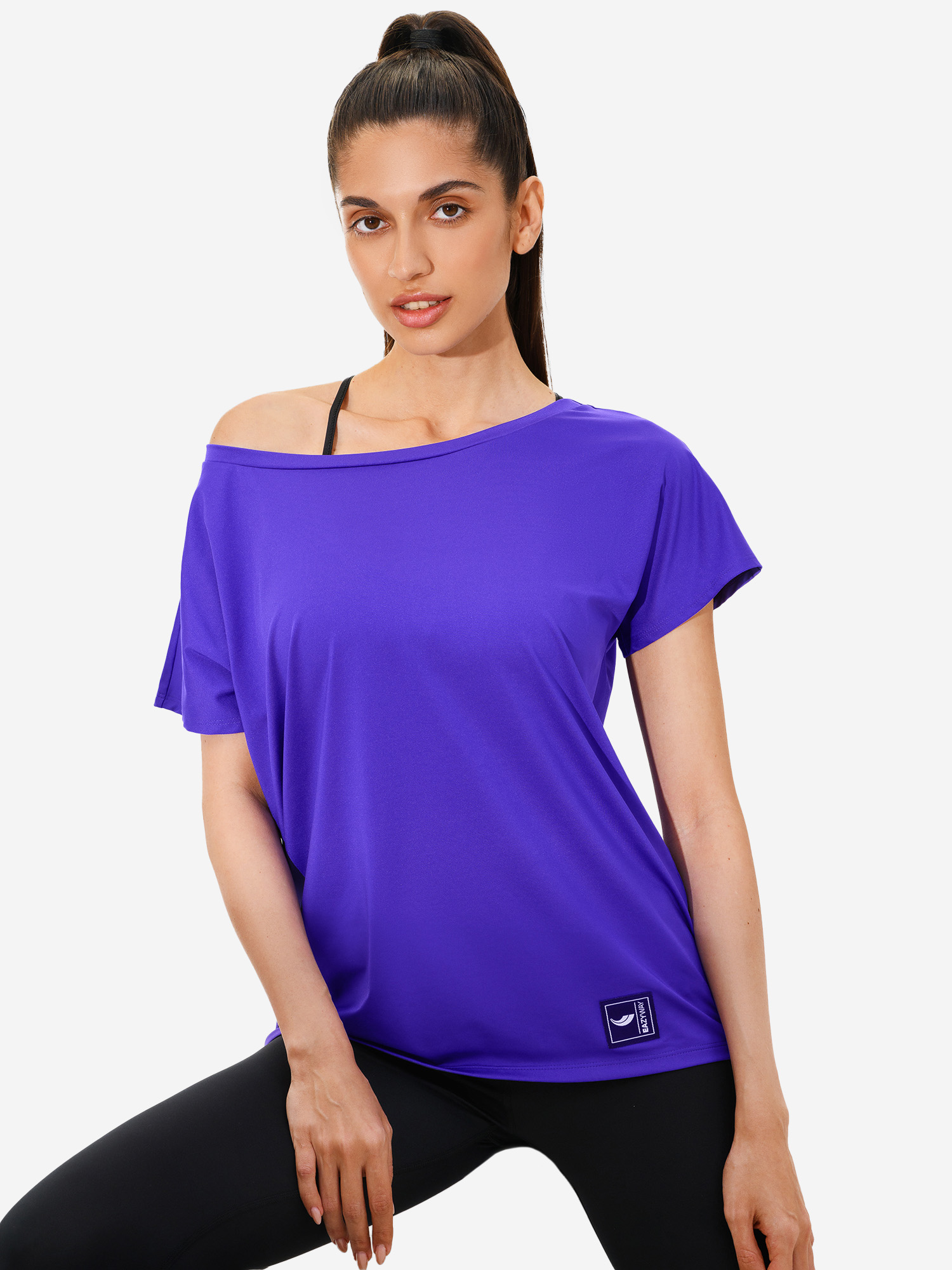 Женская удлиненная футболка футболка EAZYWAY, Фиолетовый