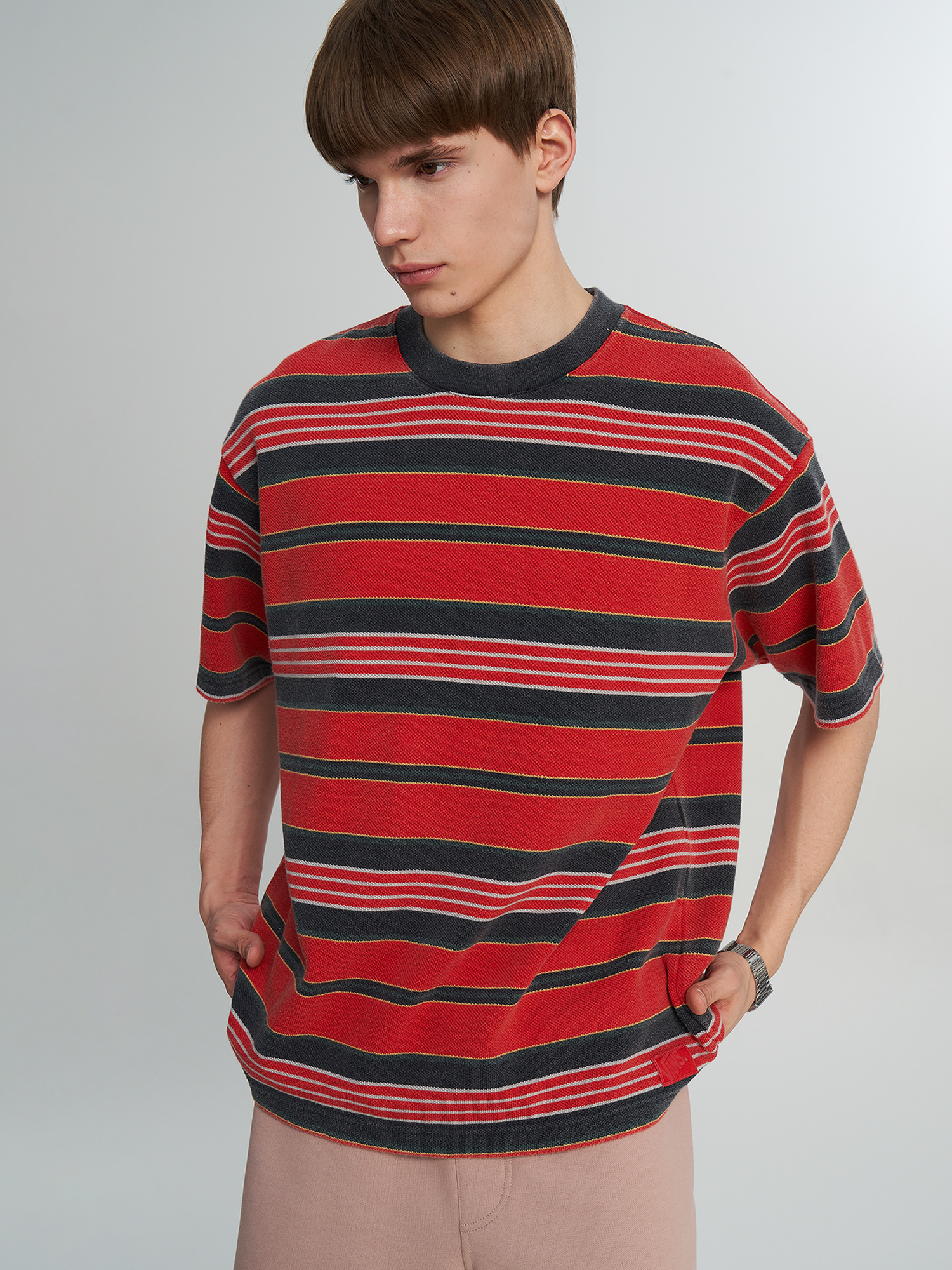 Изображение товара Мужская футболка Vans LX Pique Stripe SS футболки с коротким рукавом летняя