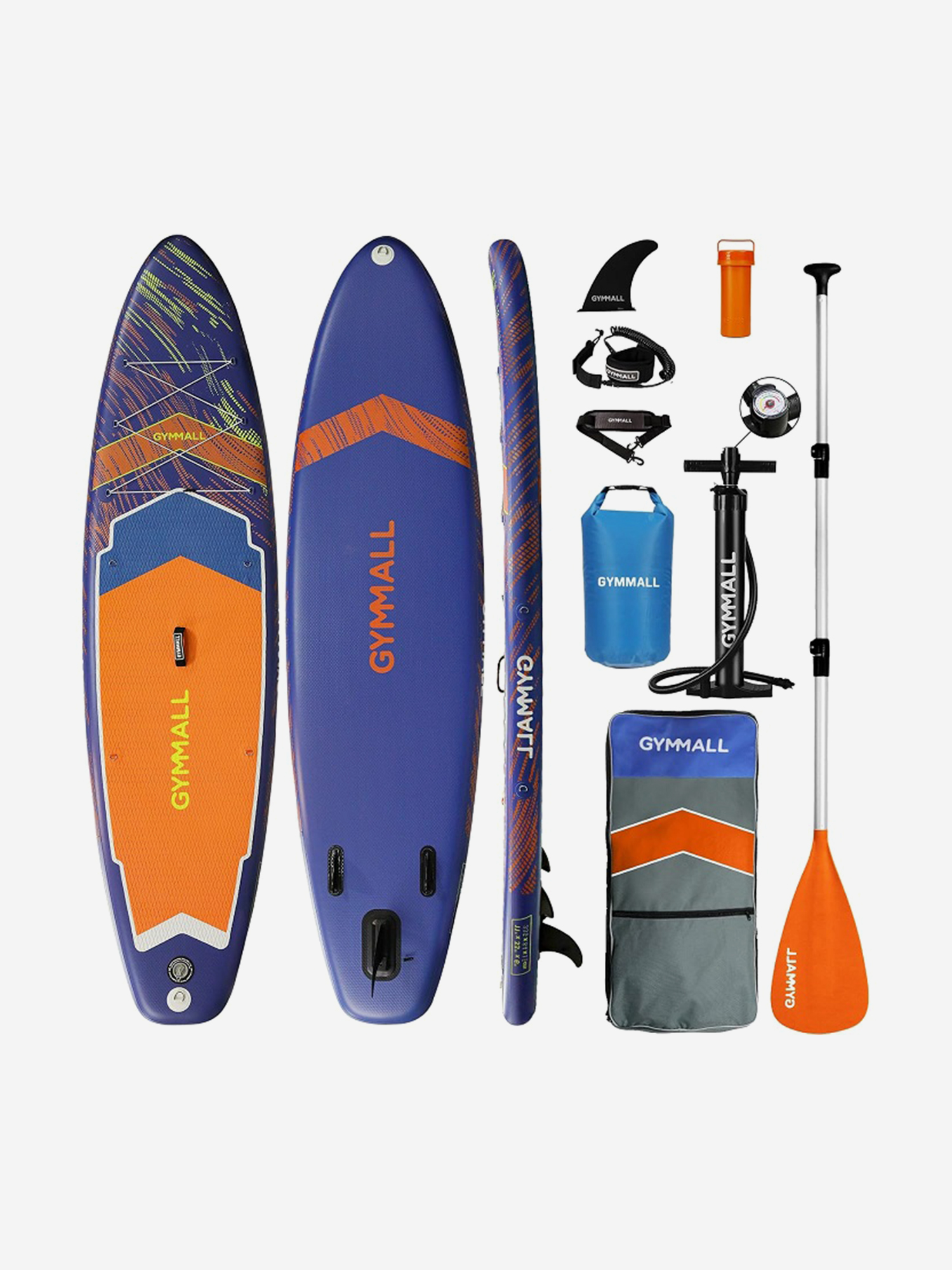 

Надувная доска SUP-Board GYMMALL 11 сине-оранжевый, Синий