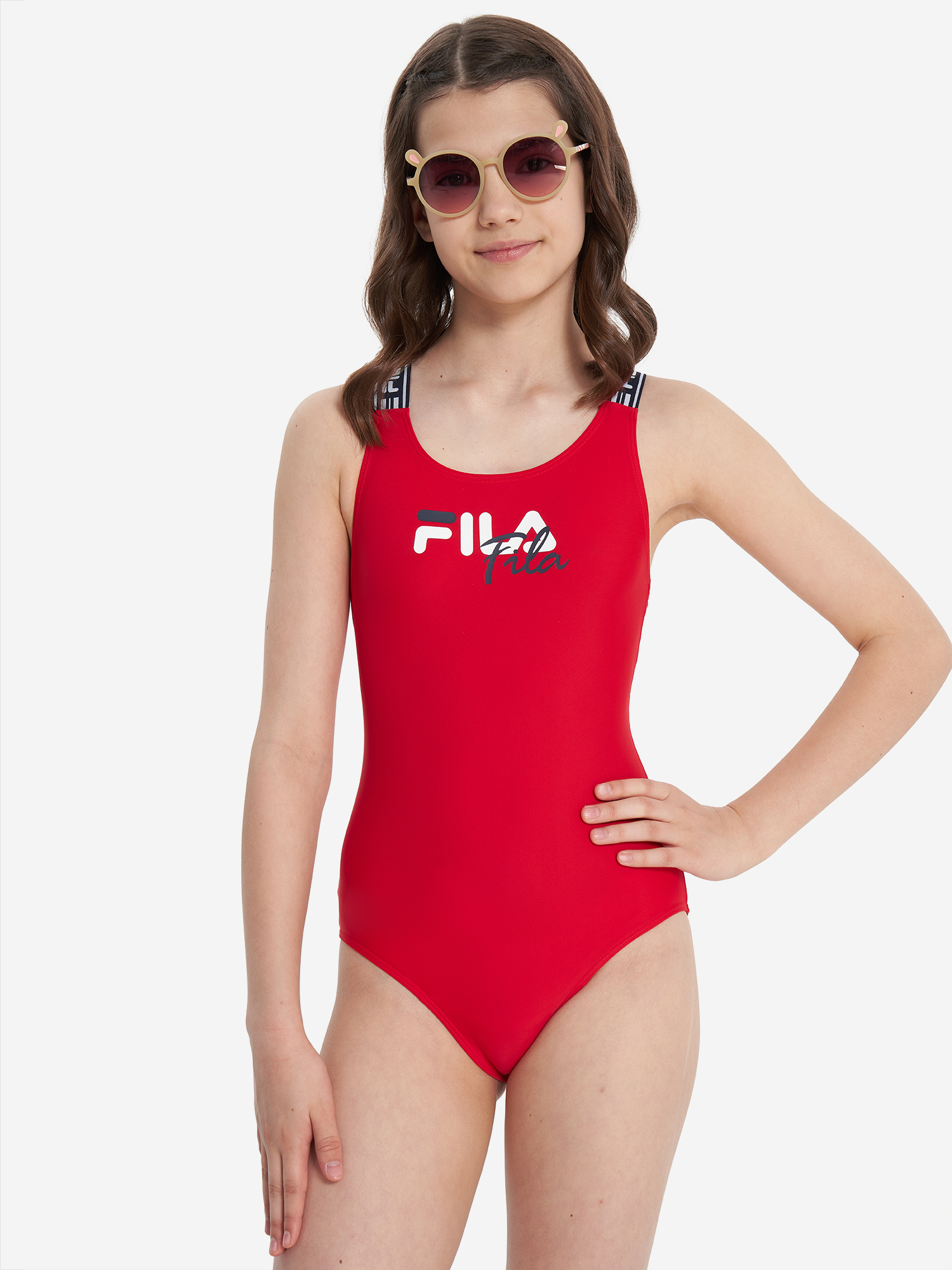 

Купальник слитный для девочек FILA, Красный