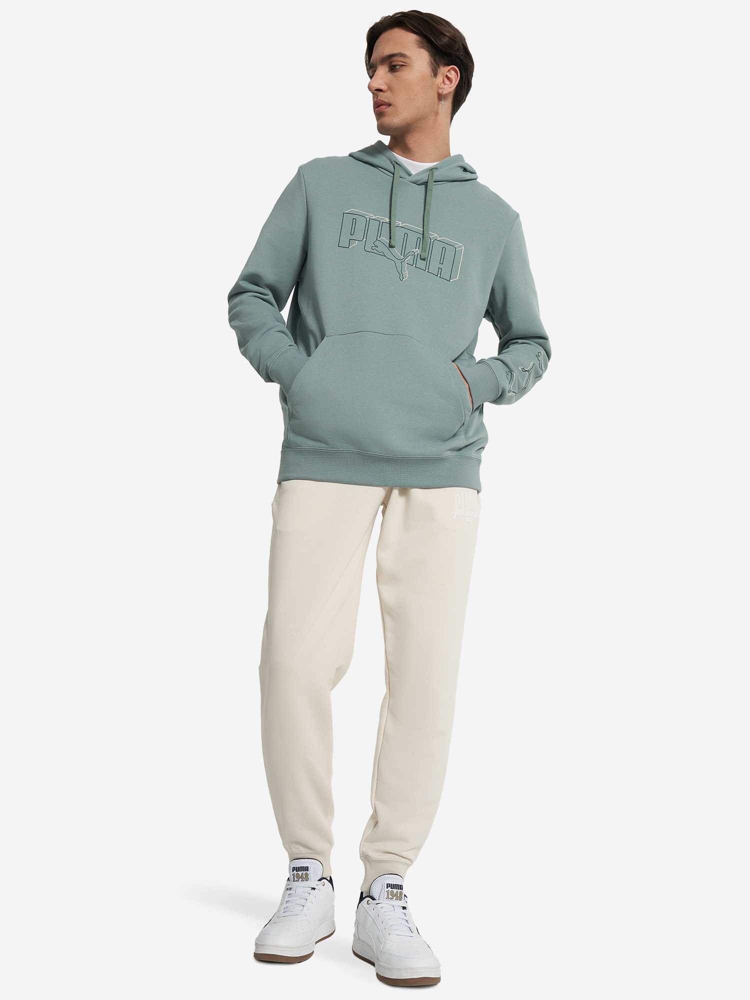 Худи мужское PUMA, Зеленый 4