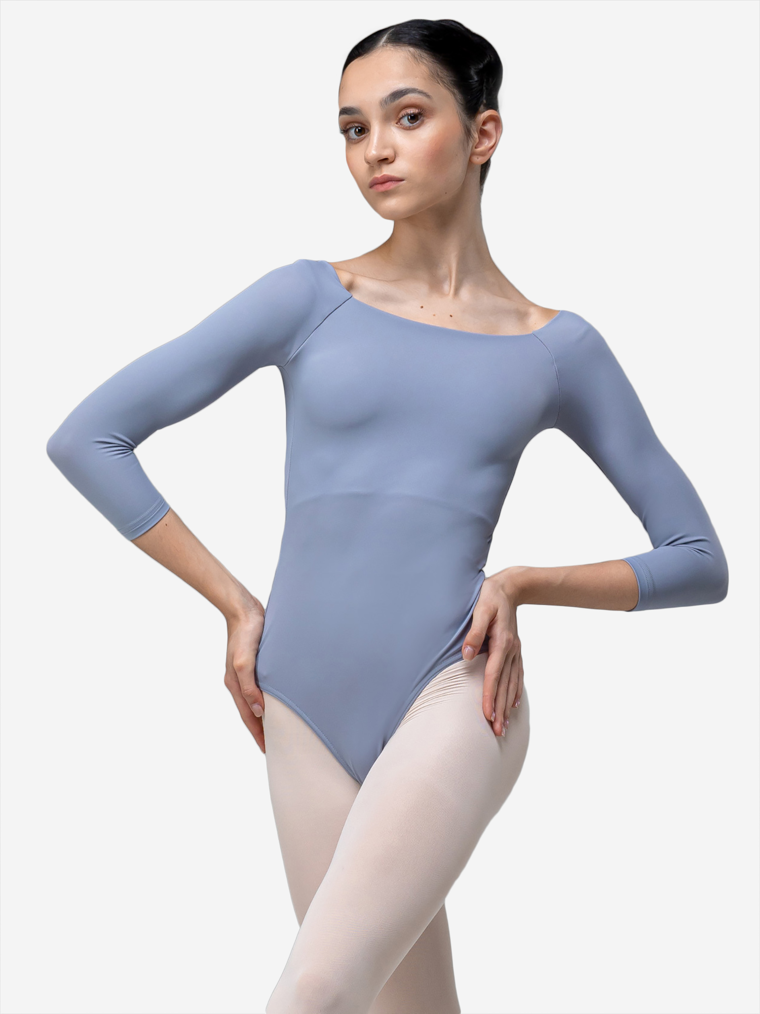 Изображение товара Купальник Zidans серый гимнастический без рукавов для женщин