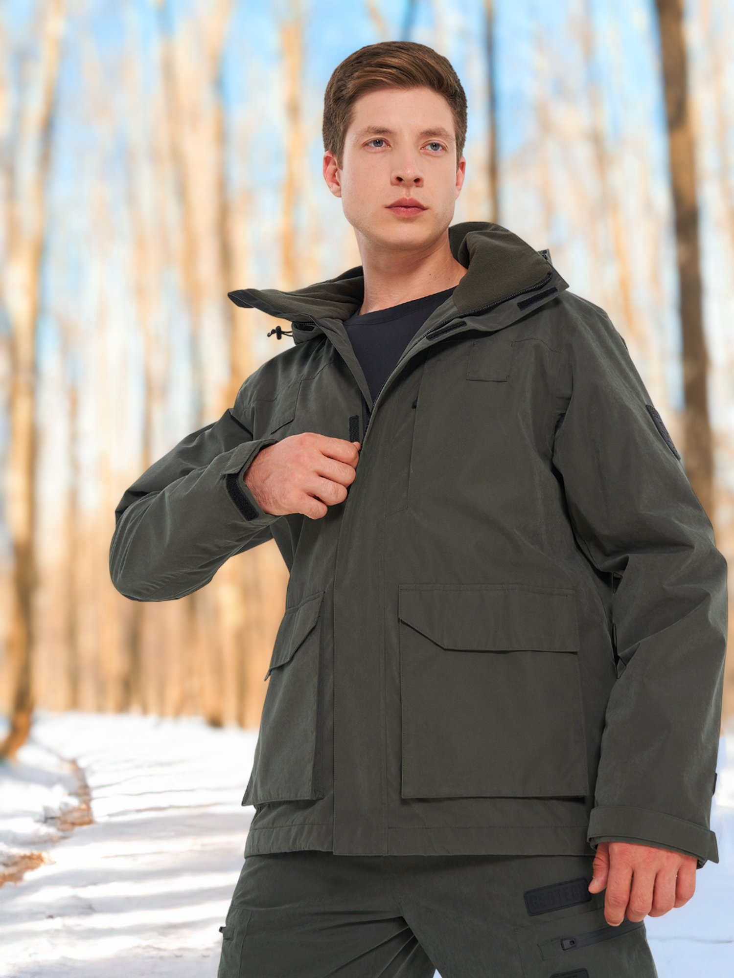 Куртка мембранная мужская Geotech, зеленый, арт. 137460g2p-74