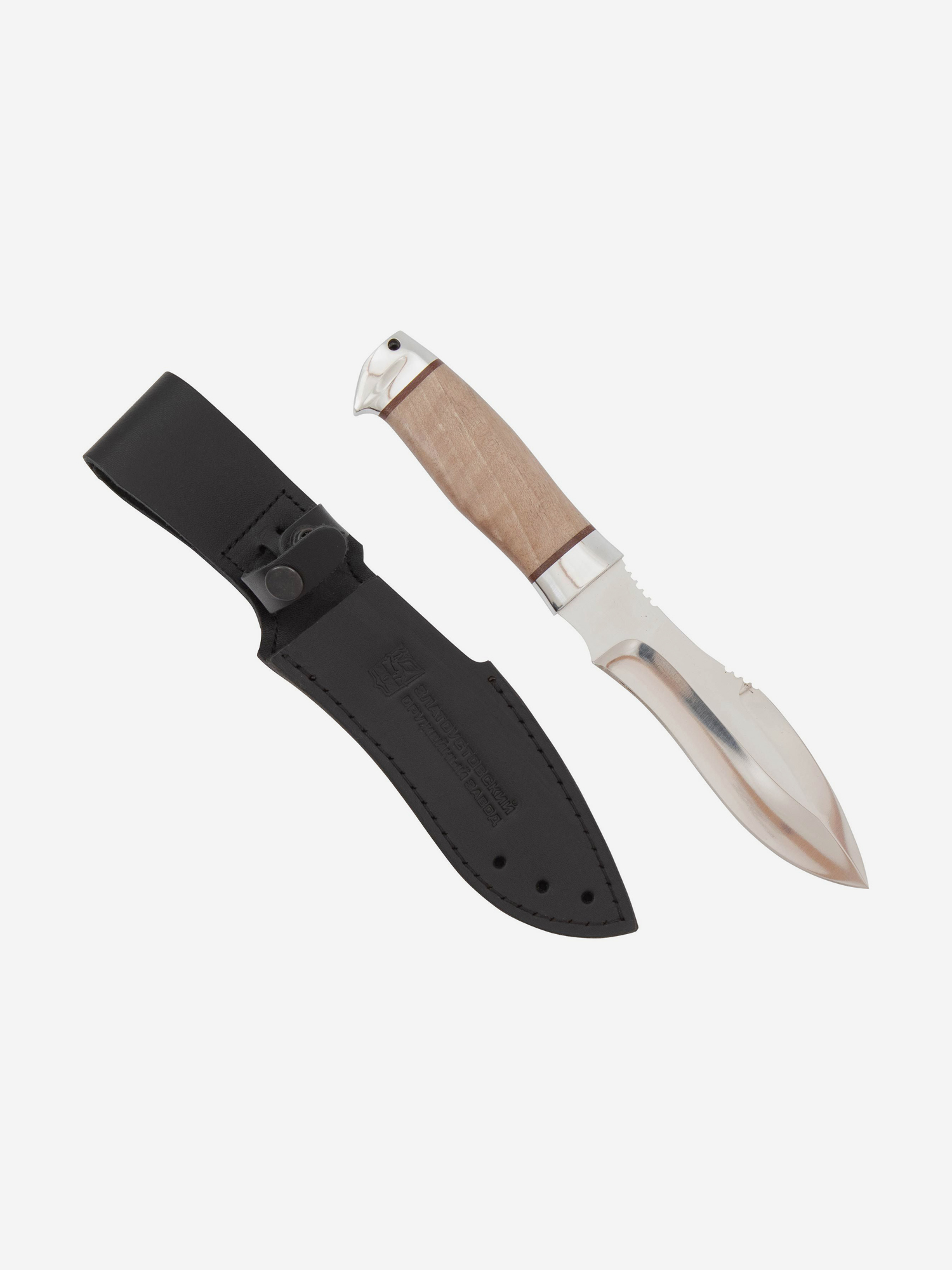 

Нож Златоустовский оружейный завод Скорпион (сталь 95x18, орех/алюминий) нож для охоты, разделочный нож, Коричневый