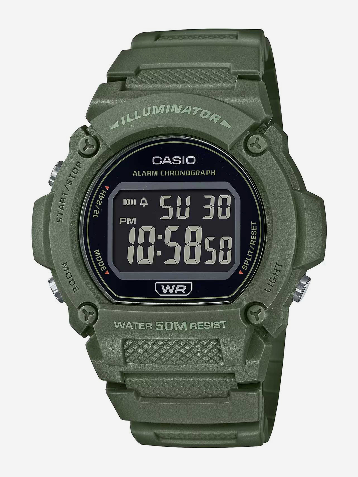 Изображение товара Наручные спортивные часы CASIO W-219HC-3B водозащита IP 5 унинекс стильные фитнес часы