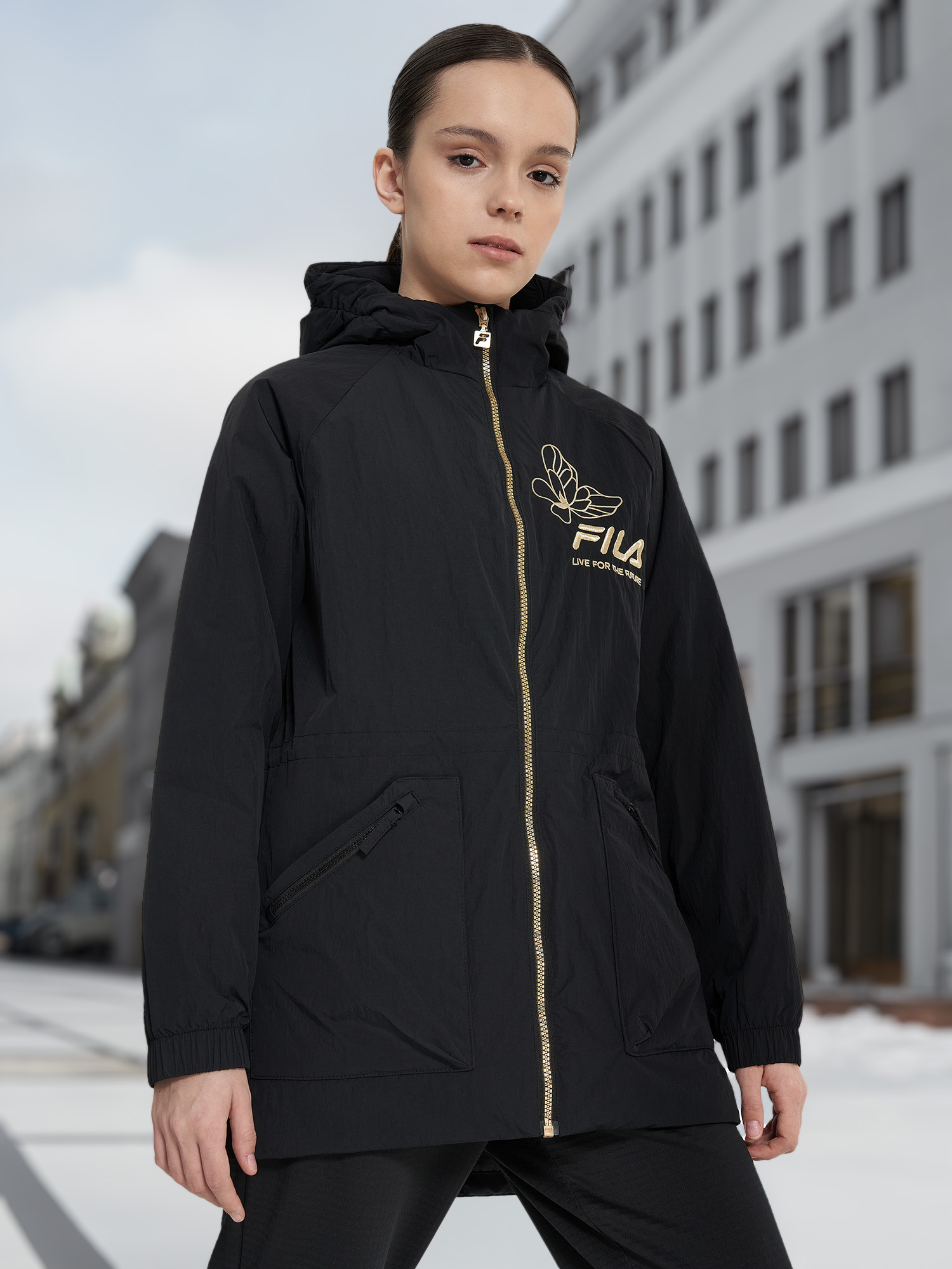 

Куртка утепленная для девочек FILA, Черный