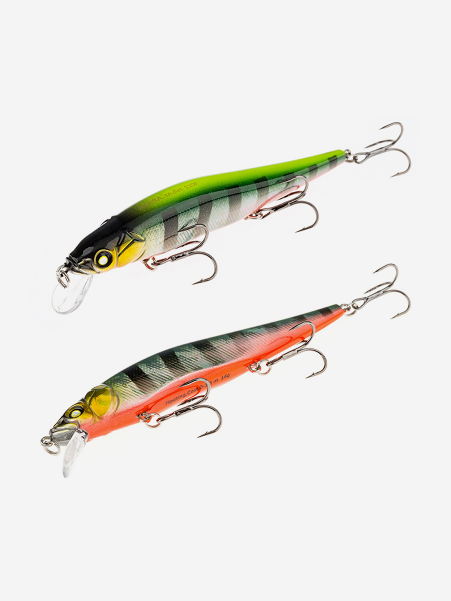 

Воблер Akara Mullet 110F 14 гр. (1/2 oz 4,3 in) A205, Мультицвет