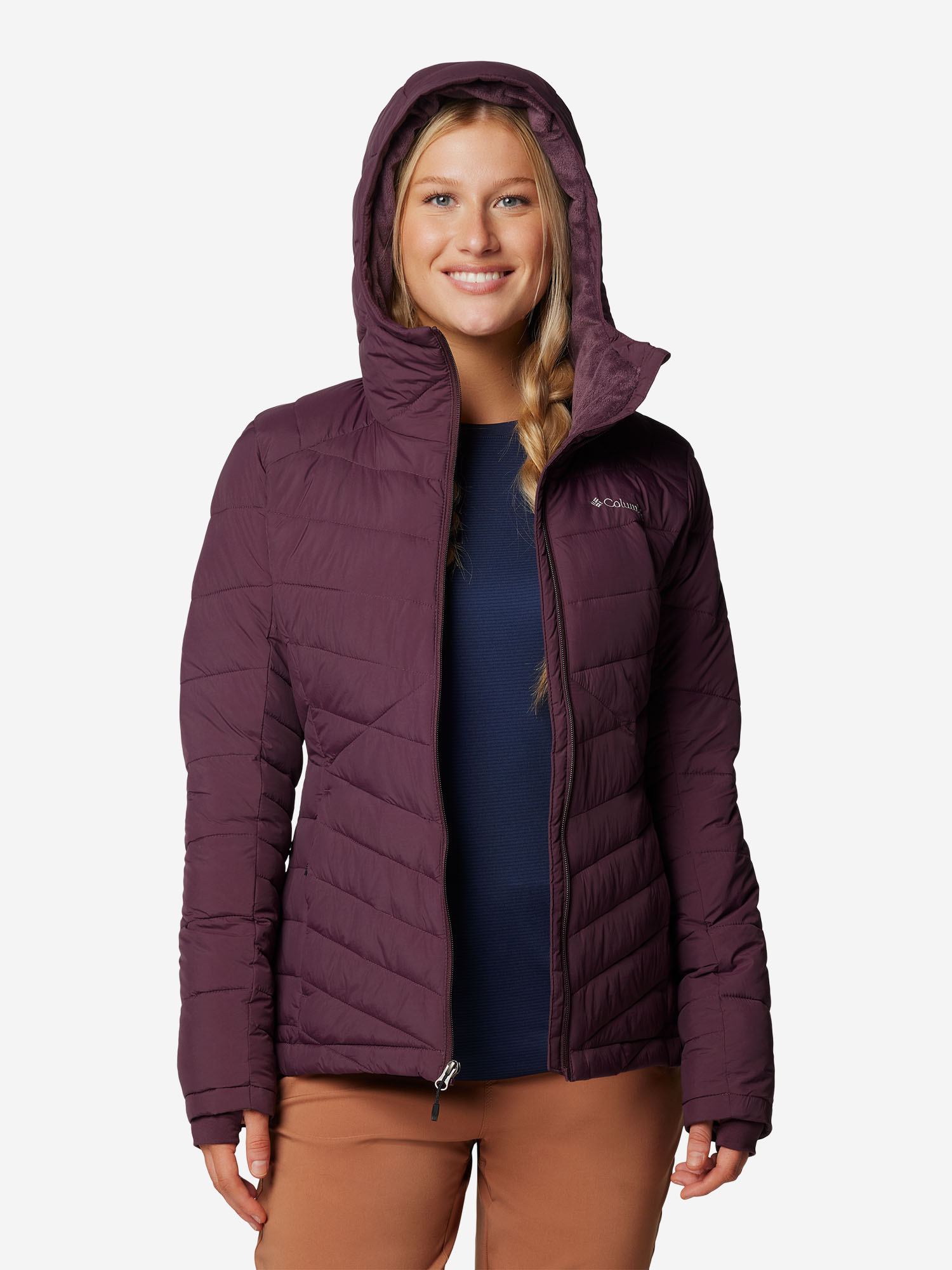 Куртка утепленная женская Columbia Joy Peak II Hooded Jacket, Коричневый 2089041CLB-607, размер 48 - фото 4